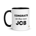 The Tractor Mugs Store Congrats On The New JCB Mug with Color Inside Quality Farmers Merch