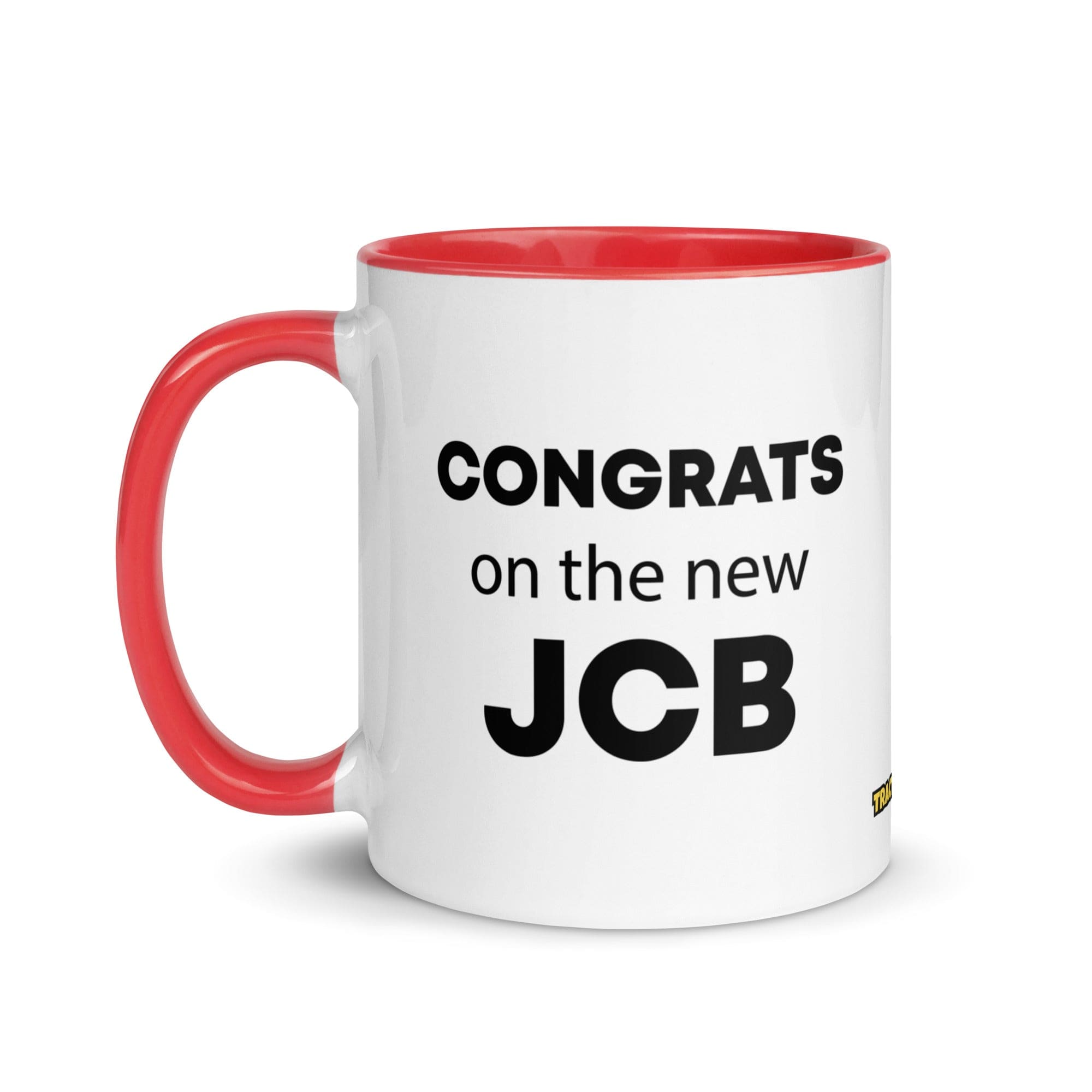 The Tractor Mugs Store Congrats On The New JCB Mug with Color Inside Quality Farmers Merch