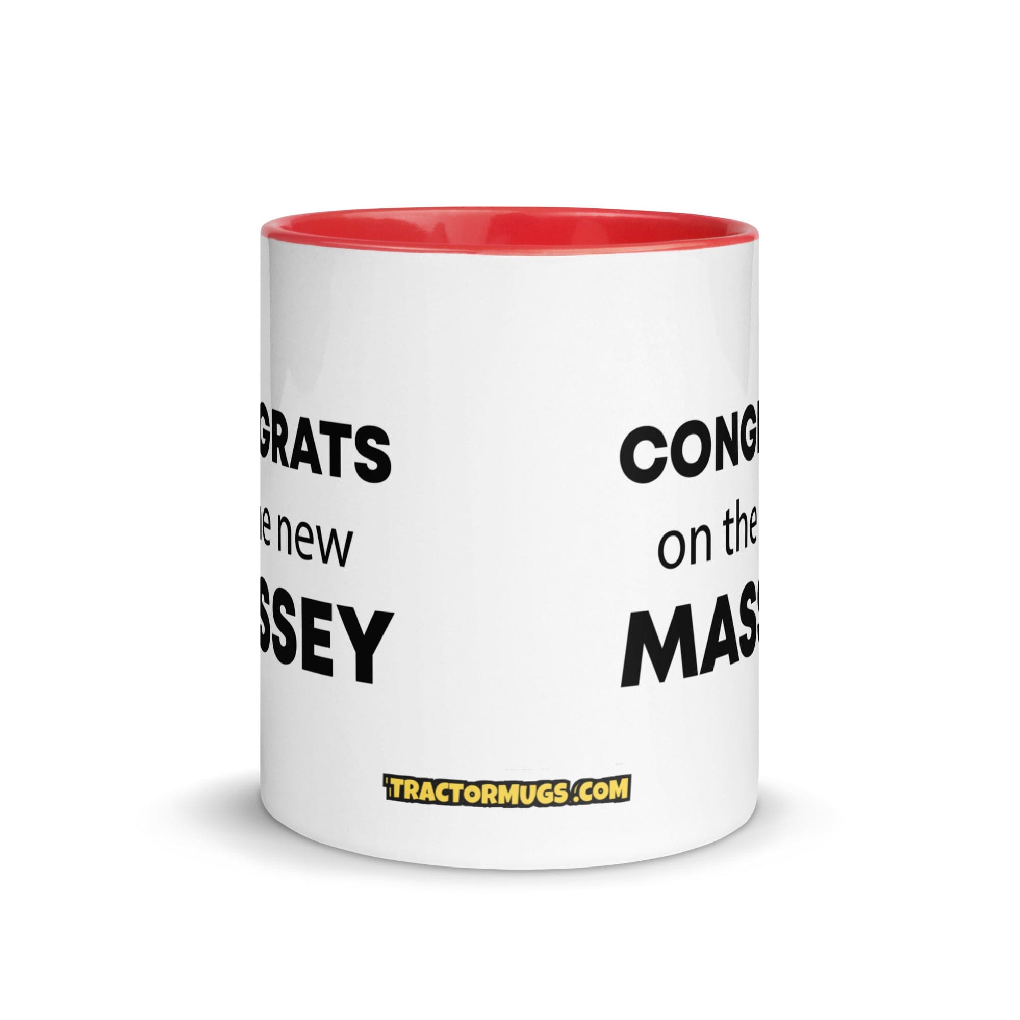 The Tractor Mugs Store Congrats On The New Massey | Mug with Color Inside Quality Farmers Merch