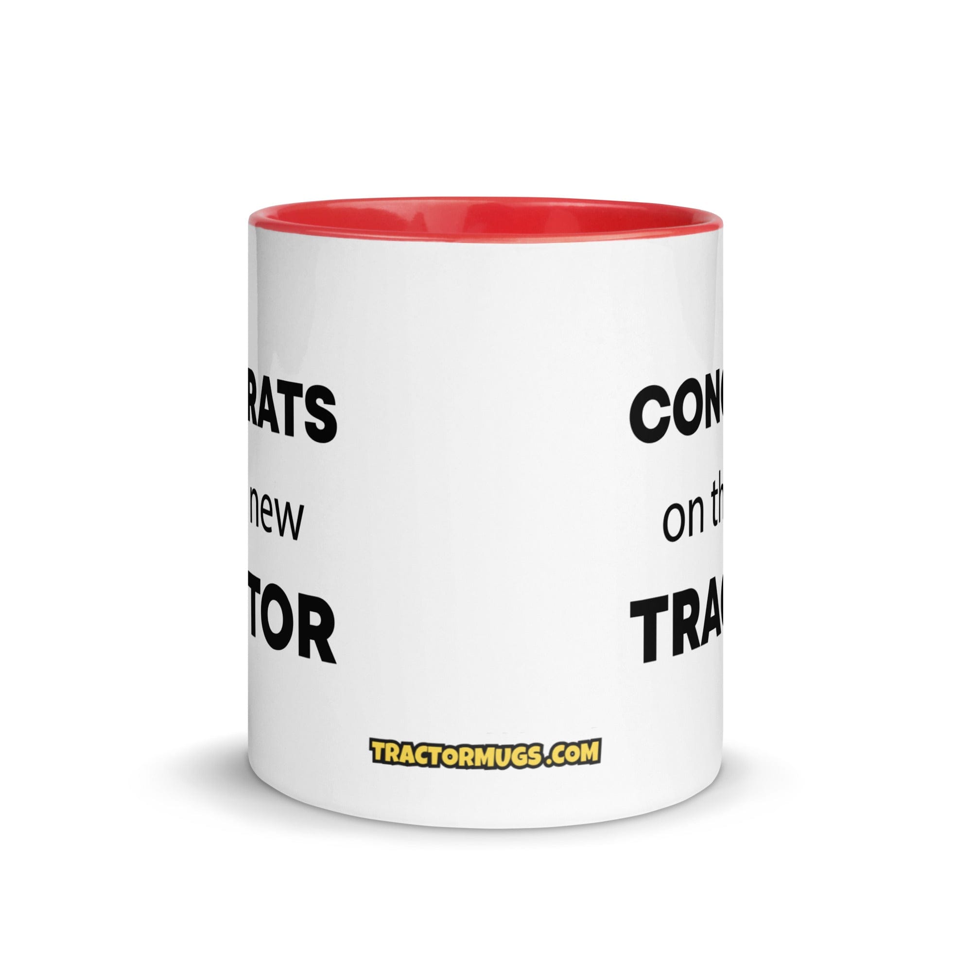 The Tractor Mugs Store Congrats On The New Tractor | Mug with Color Inside Quality Farmers Merch