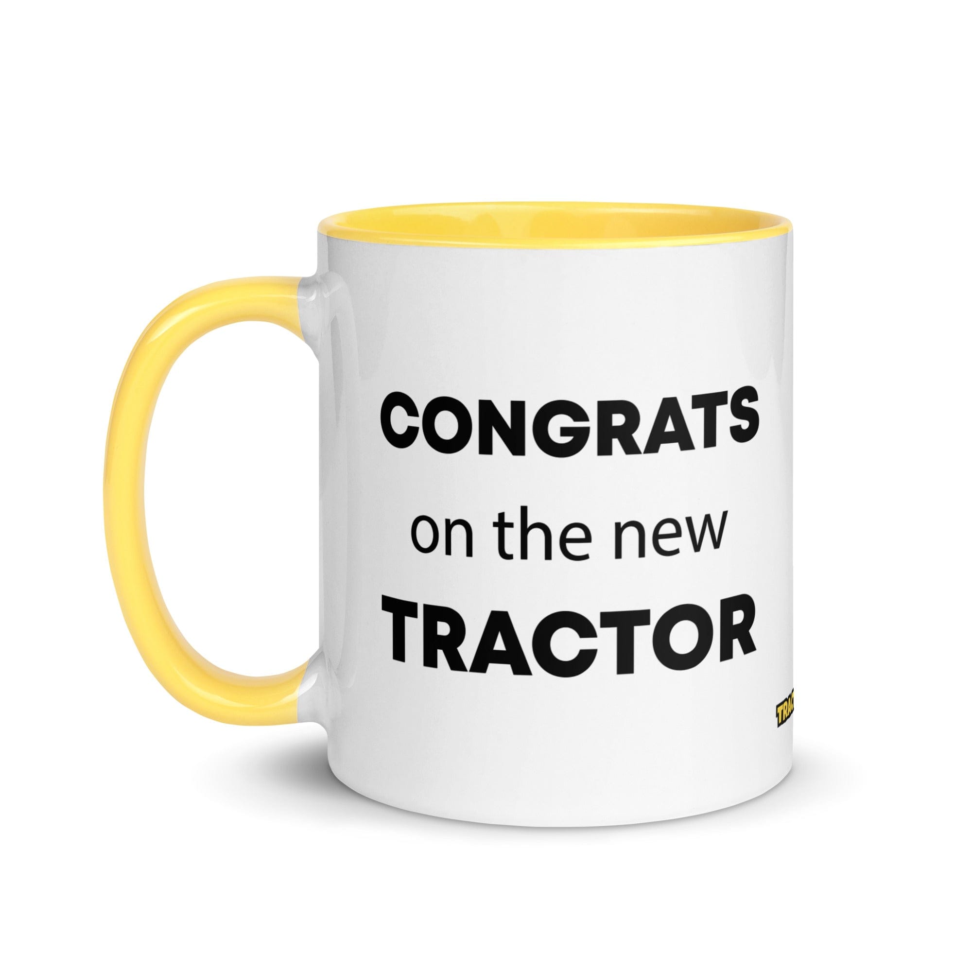 The Tractor Mugs Store Congrats On The New Tractor | Mug with Color Inside Quality Farmers Merch