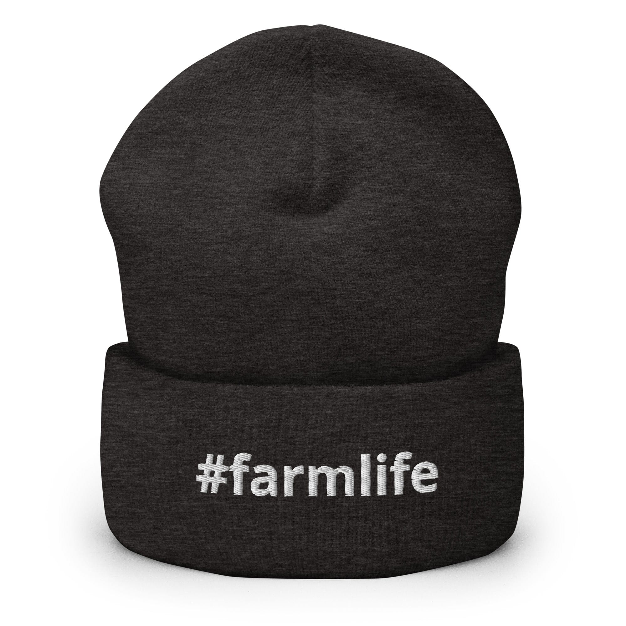 The Tractor Mugs Store Dark Grey #farmlife | Cuffed Beanie Quality Farmers Merch