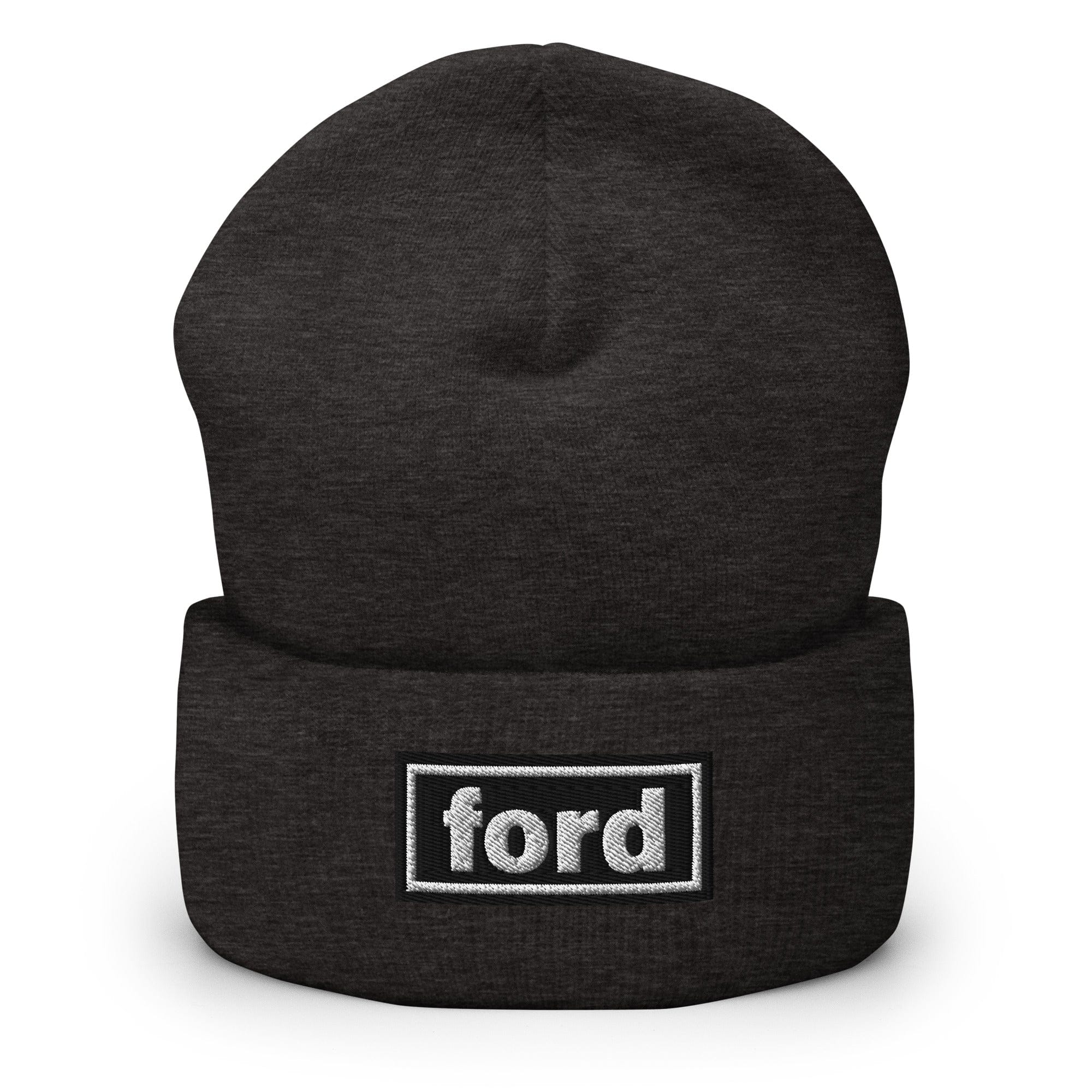 The Tractor Mugs Store Dark Grey OASIS Style 'Ford' Cuffed Beanie Quality Farmers Merch