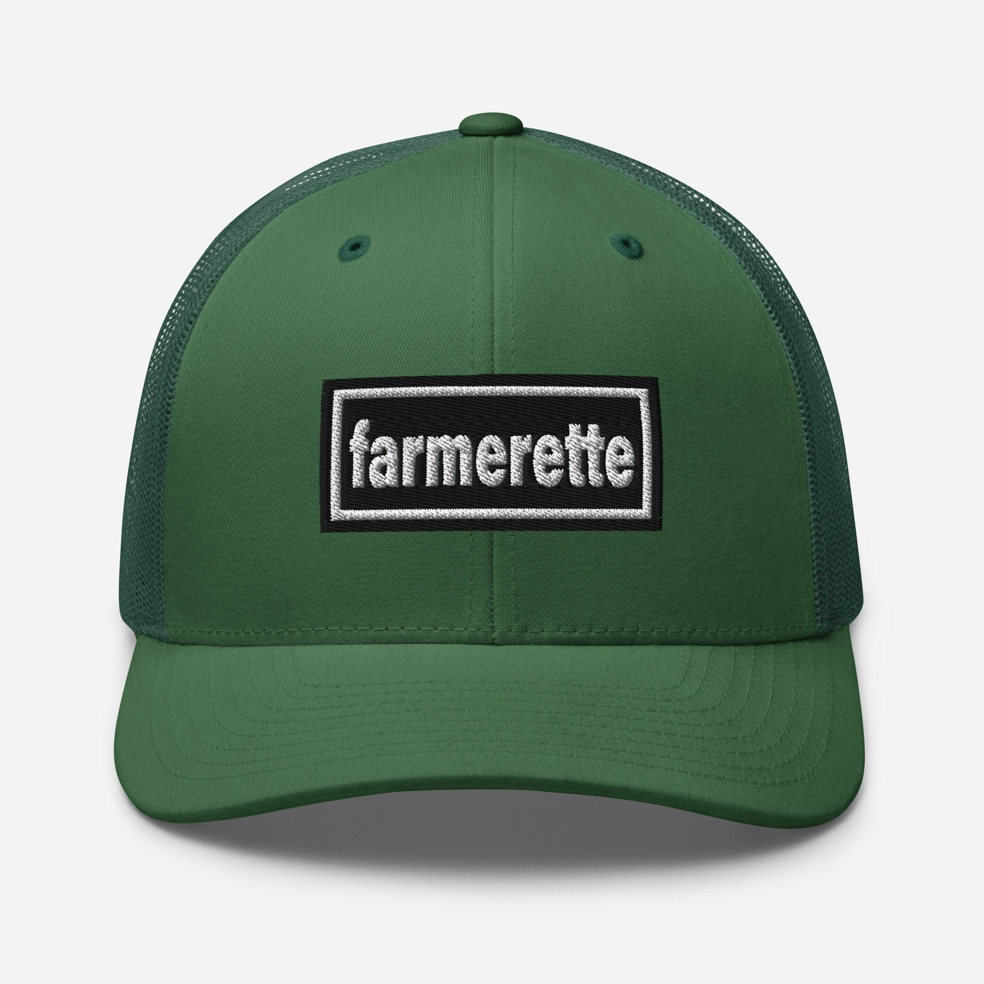 The Tractor Mugs Store Evergreen Oasis Style Retro Farmerette | Trucker Cap Quality Farmers Merch