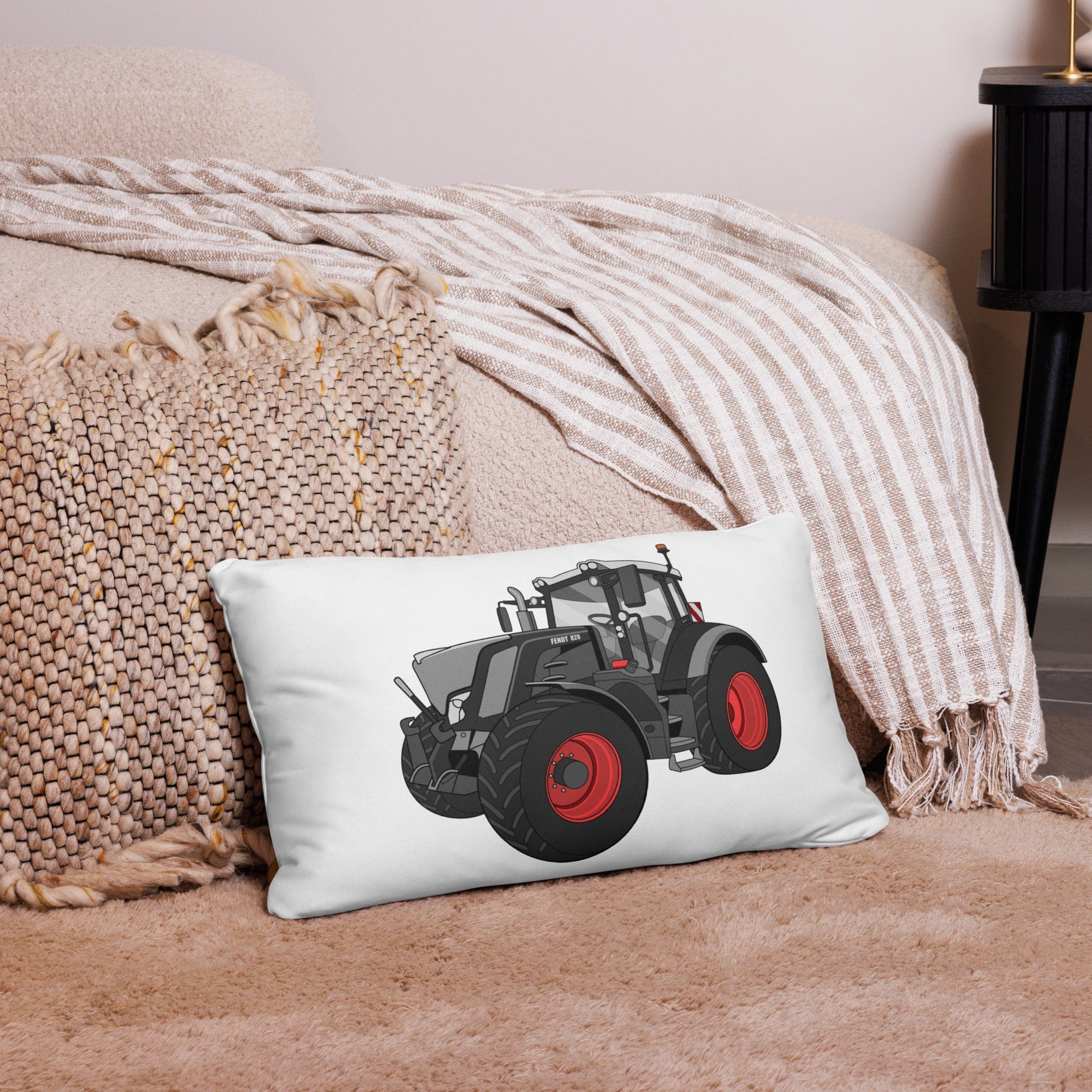 The Tractor Mugs Store Fendt 828 Profi Black Beauty | Pillow Case Quality Farmers Merch