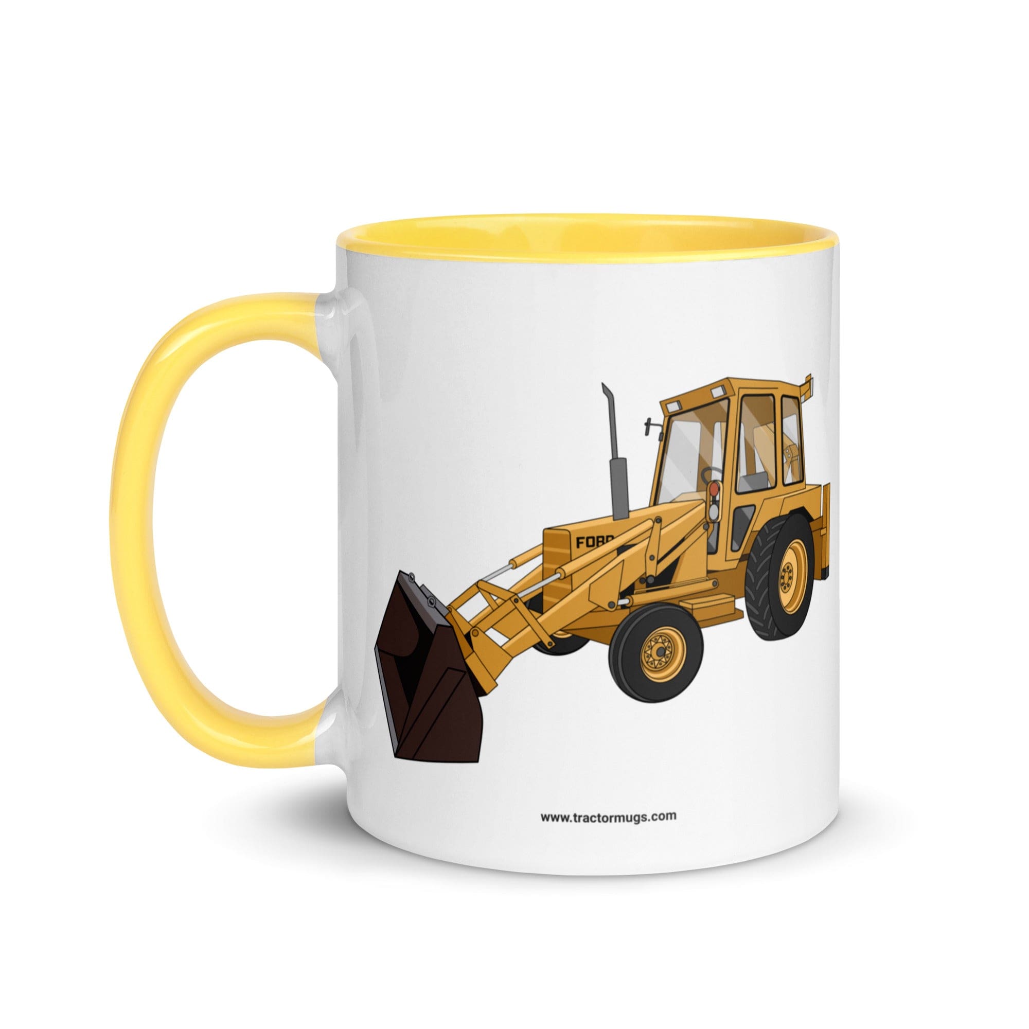 The Tractor Mugs Store Ford 550 Backhoe | Mug with Color Inside Quality Farmers Merch