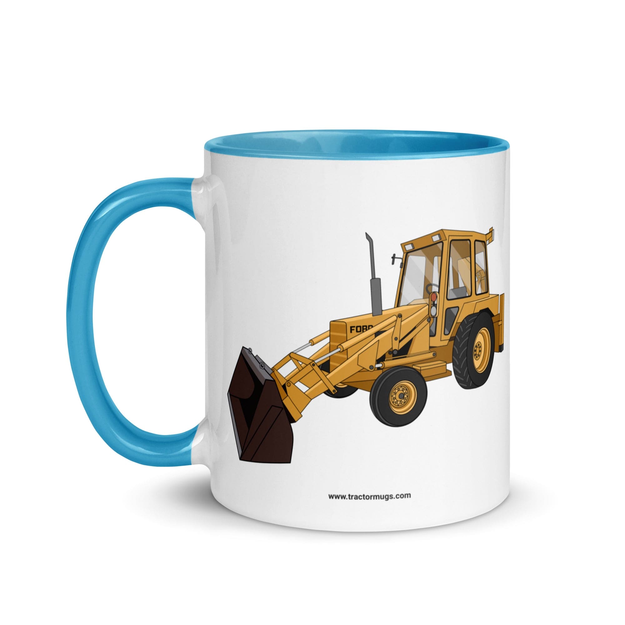 The Tractor Mugs Store Ford 550 Backhoe | Mug with Color Inside Quality Farmers Merch