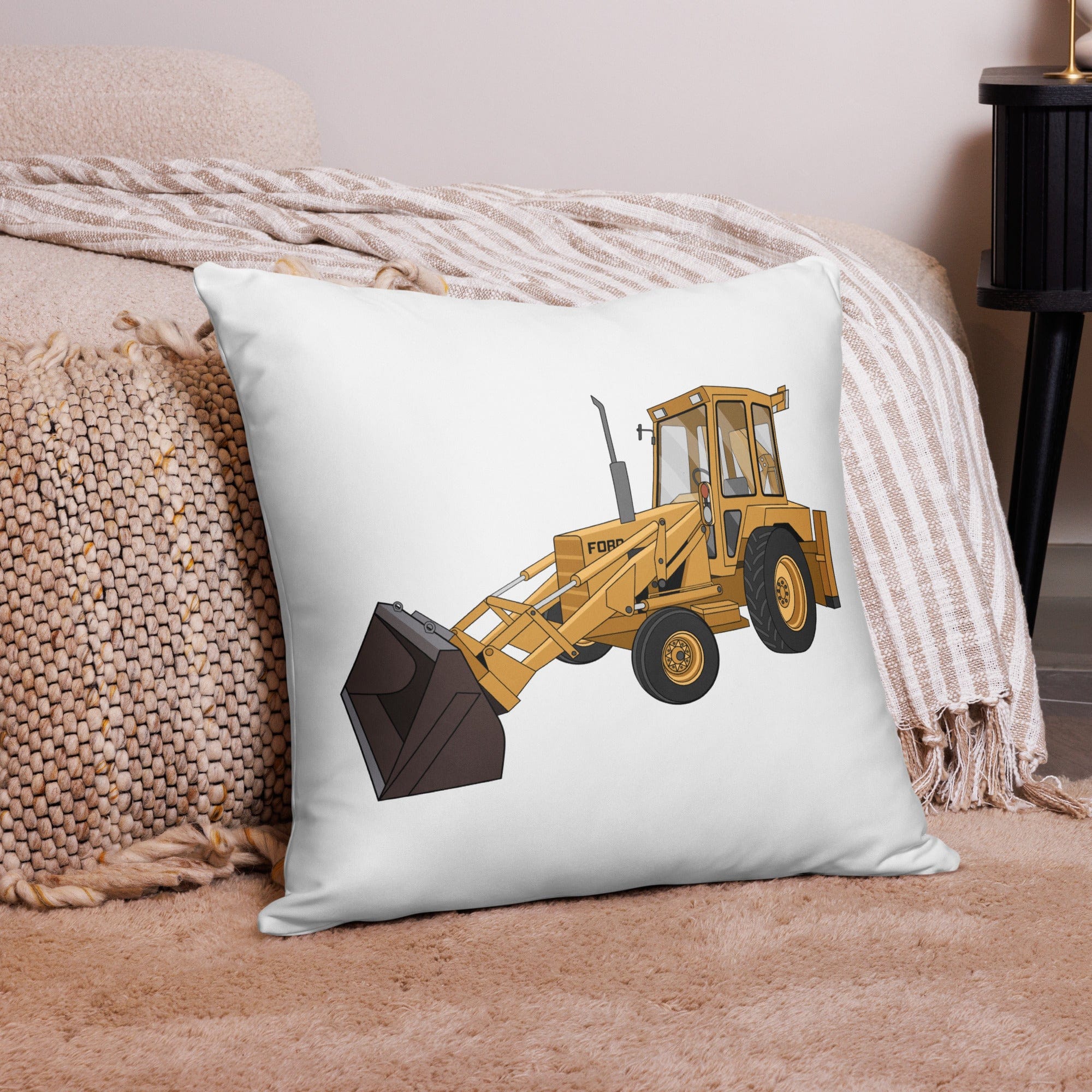 The Tractor Mugs Store Ford 550 Backhoe | Pillow Case Quality Farmers Merch