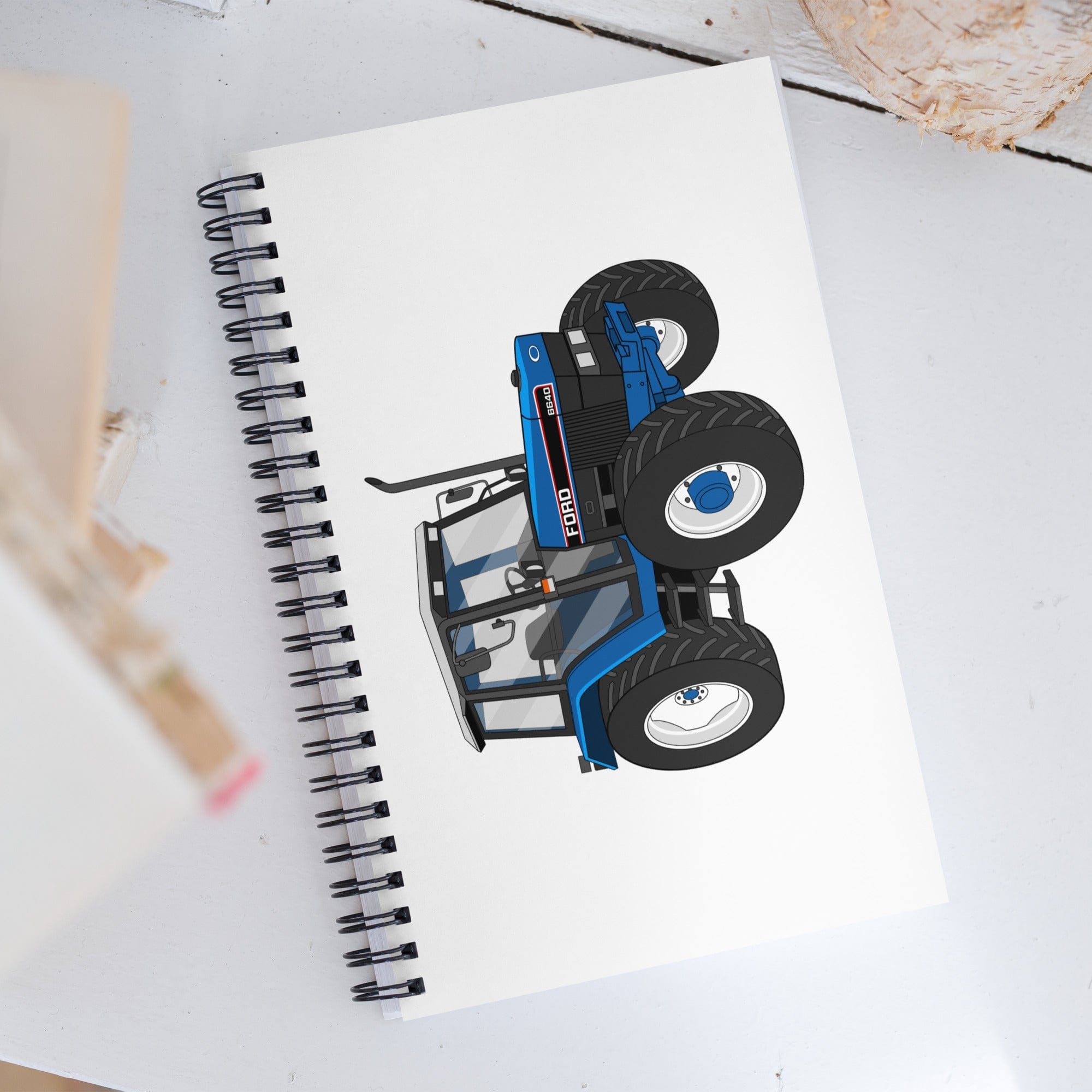 The Tractor Mugs Store Ford 6640 4WD | Spiral notebook Quality Farmers Merch