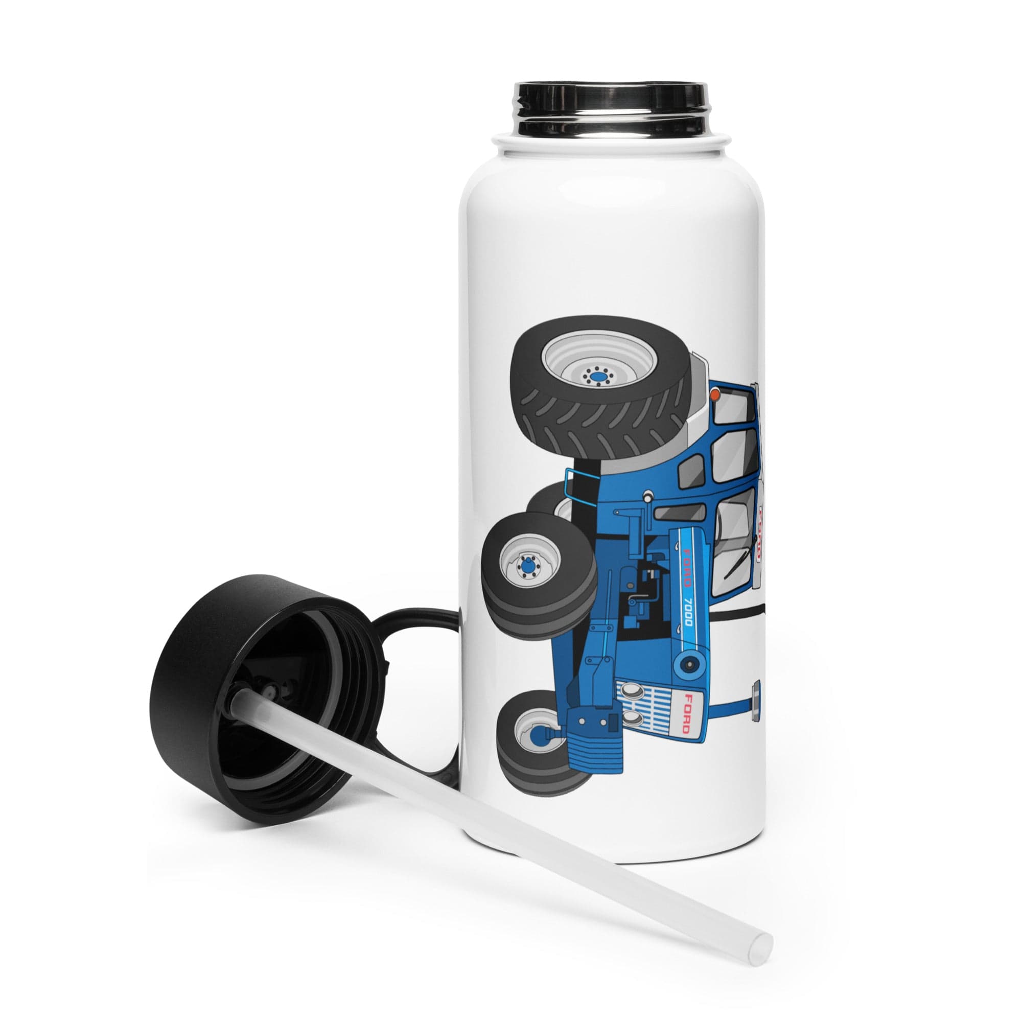 The Tractor Mugs Store Ford 7000 | Stainless Steel Water Bottle Quality Farmers Merch