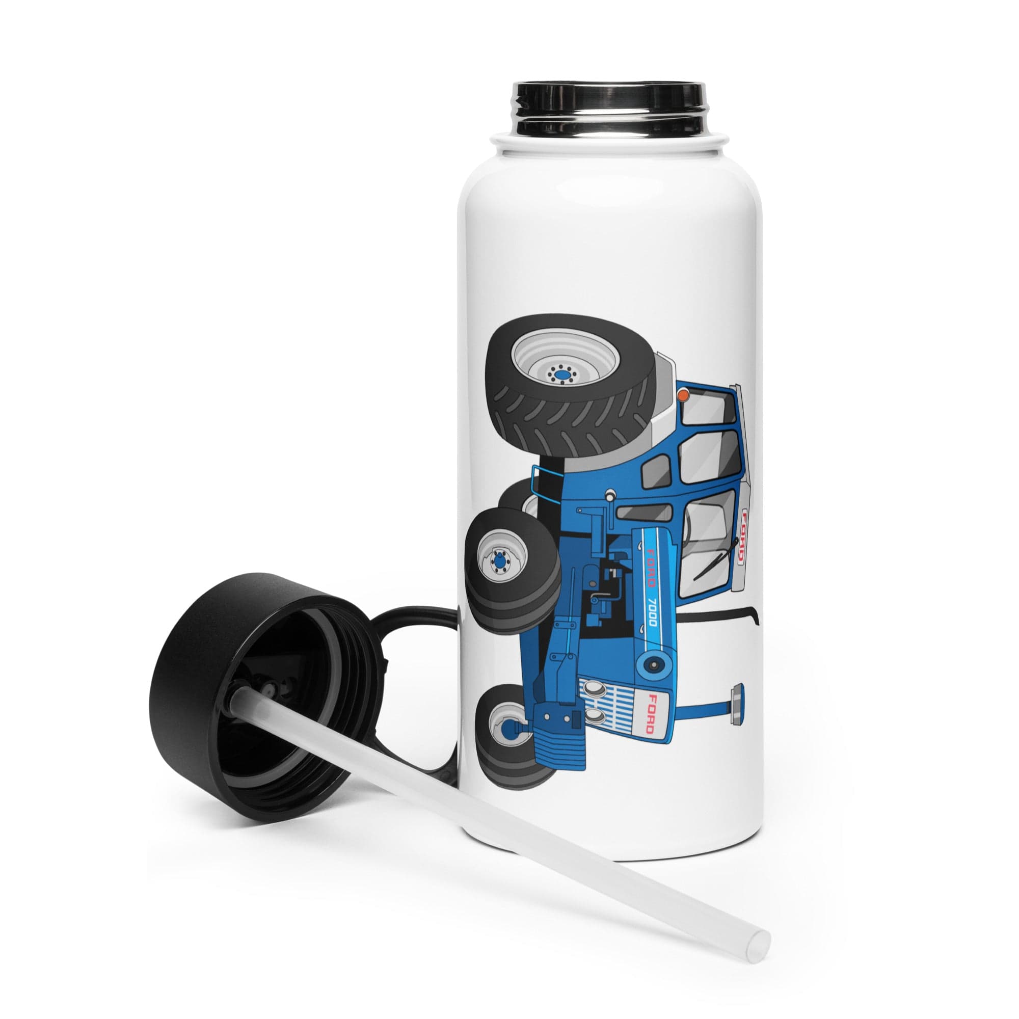 The Tractor Mugs Store Ford 7000 | Stainless Steel Water Bottle Quality Farmers Merch