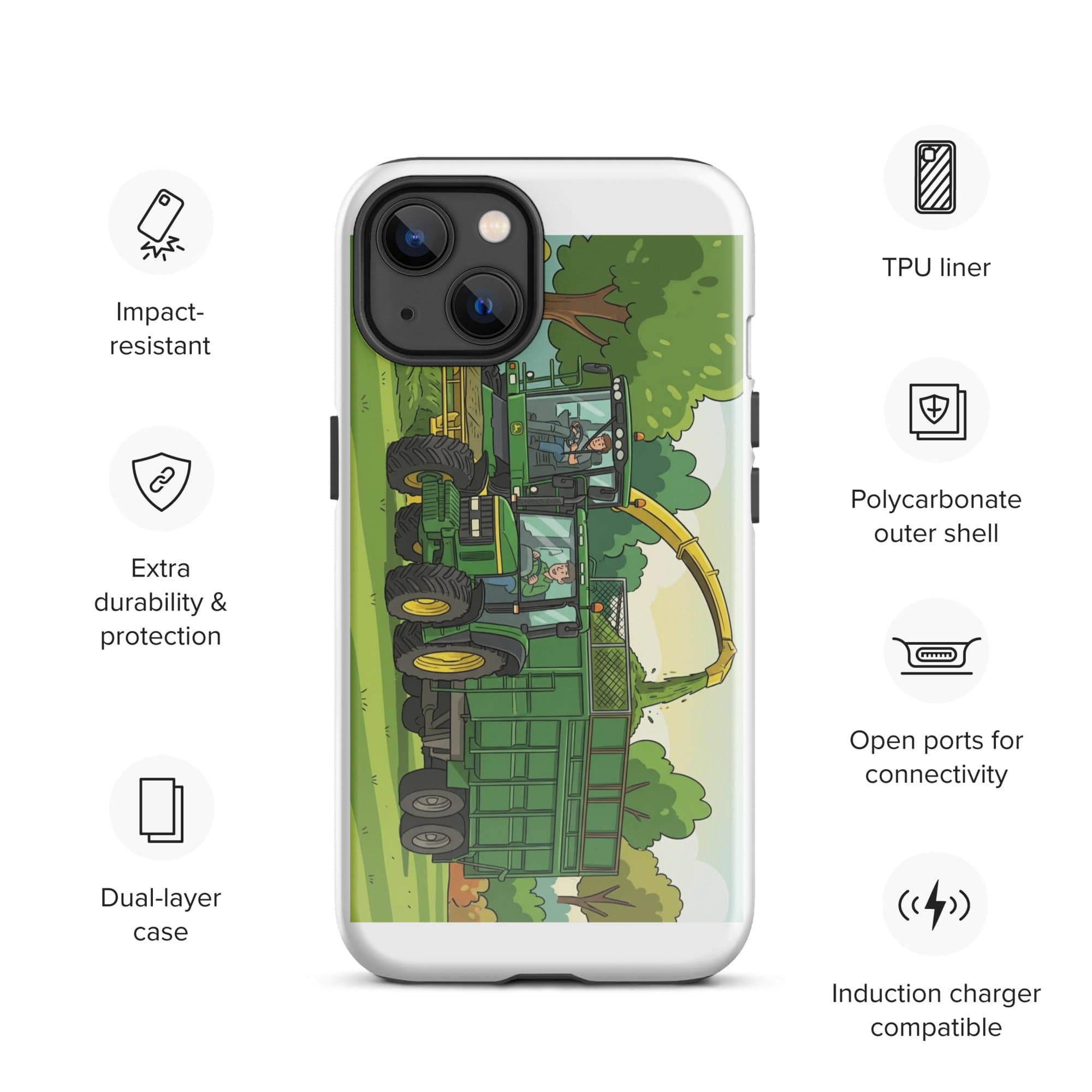 The Tractor Mugs Store Glossy John Deere 6610 Silage Man |Tough Case for iPhone® Quality Farmers Merch