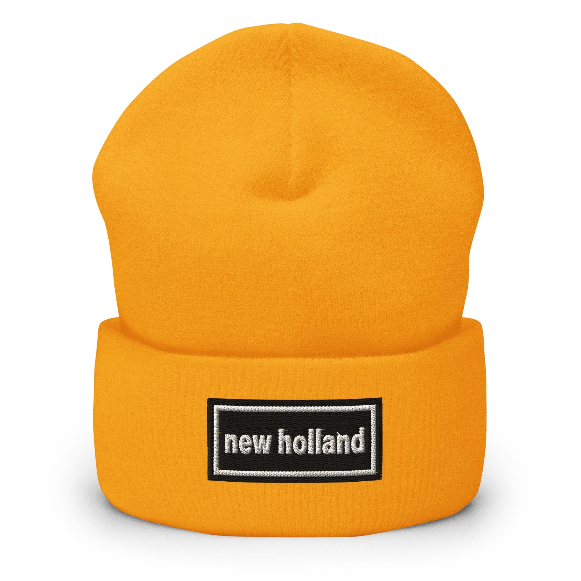 The Tractor Mugs Store Gold OASIS Style 'New Holland" | Cuffed Beanie Quality Farmers Merch