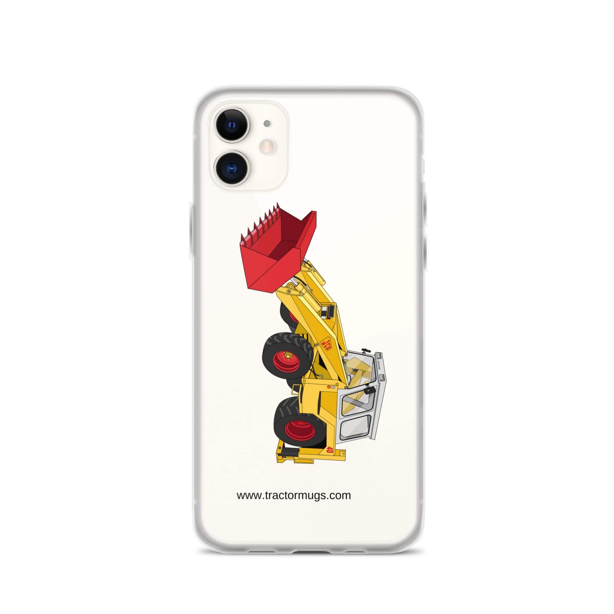 The Tractor Mugs Store iPhone 11 JCB 4D Backhoe | Clear Case for iPhone® Quality Farmers Merch