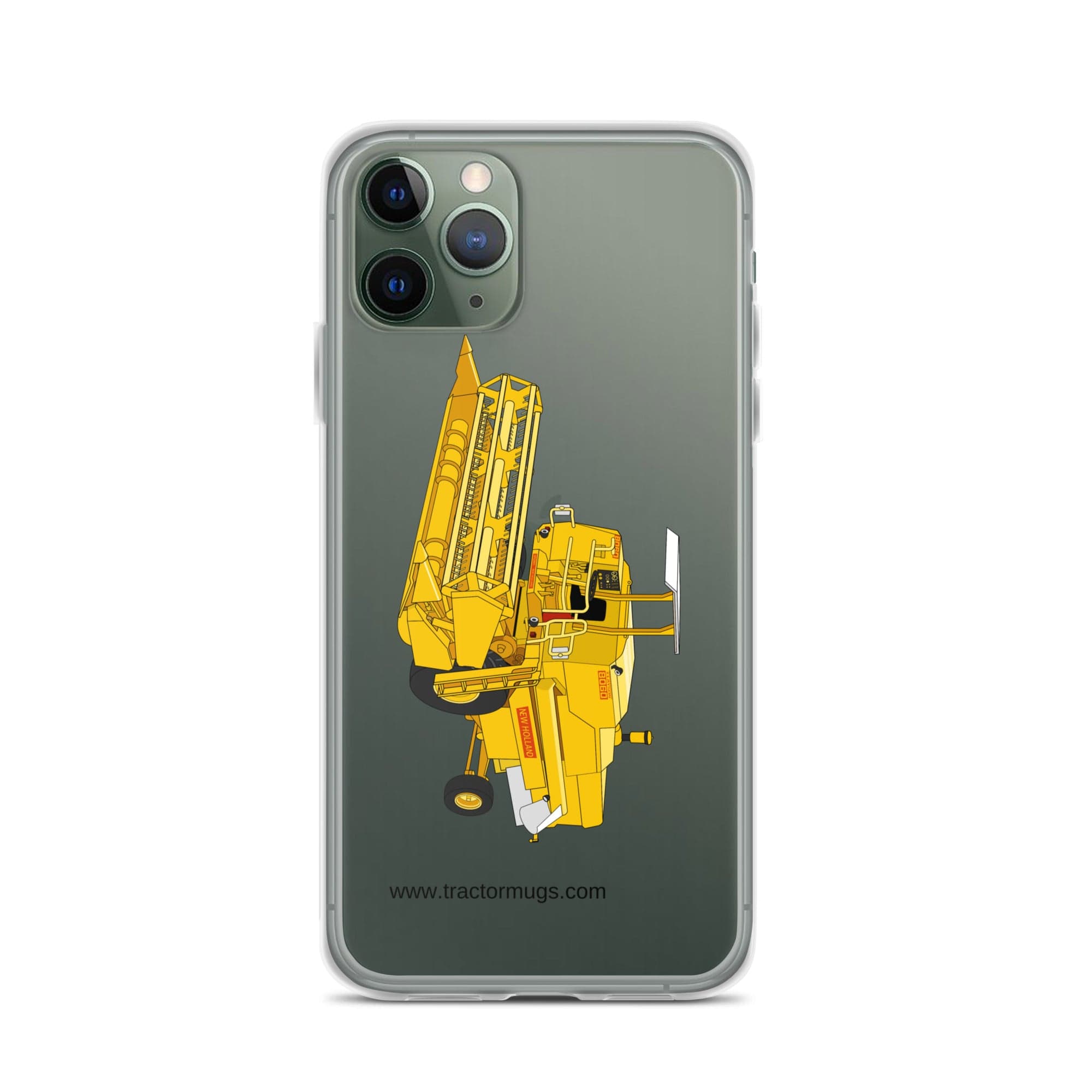 The Tractor Mugs Store iPhone 11 Pro Clayson 8060 Combine Harvester | Clear Case for iPhone® Quality Farmers Merch