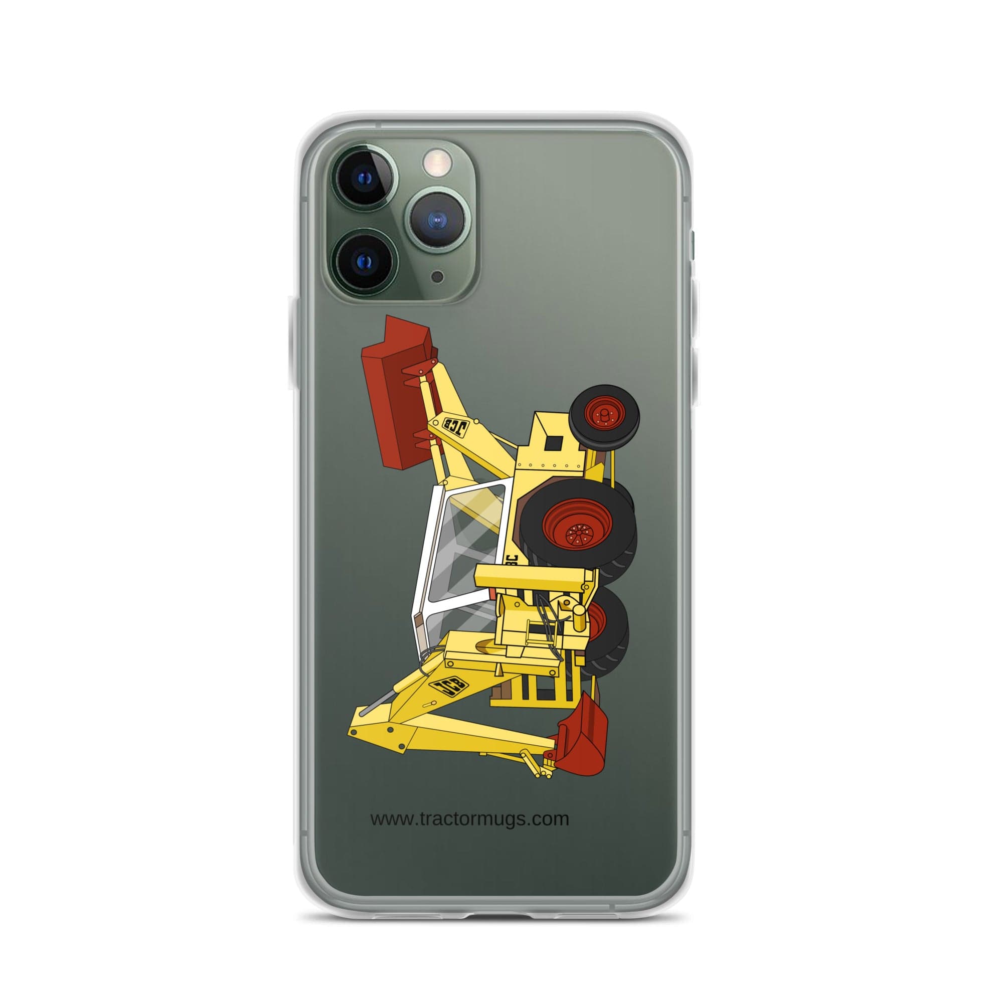 The Tractor Mugs Store iPhone 11 Pro JCB 3C II Backhoe | Clear Case for iPhone® Quality Farmers Merch