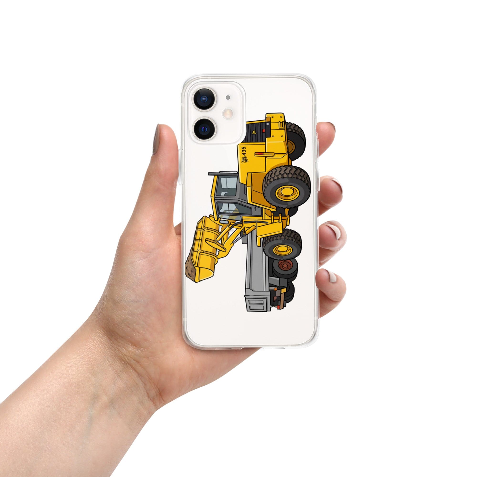 The Tractor Mugs Store iPhone 12 JCB 435 Loader | Clear Case for iPhone® Quality Farmers Merch