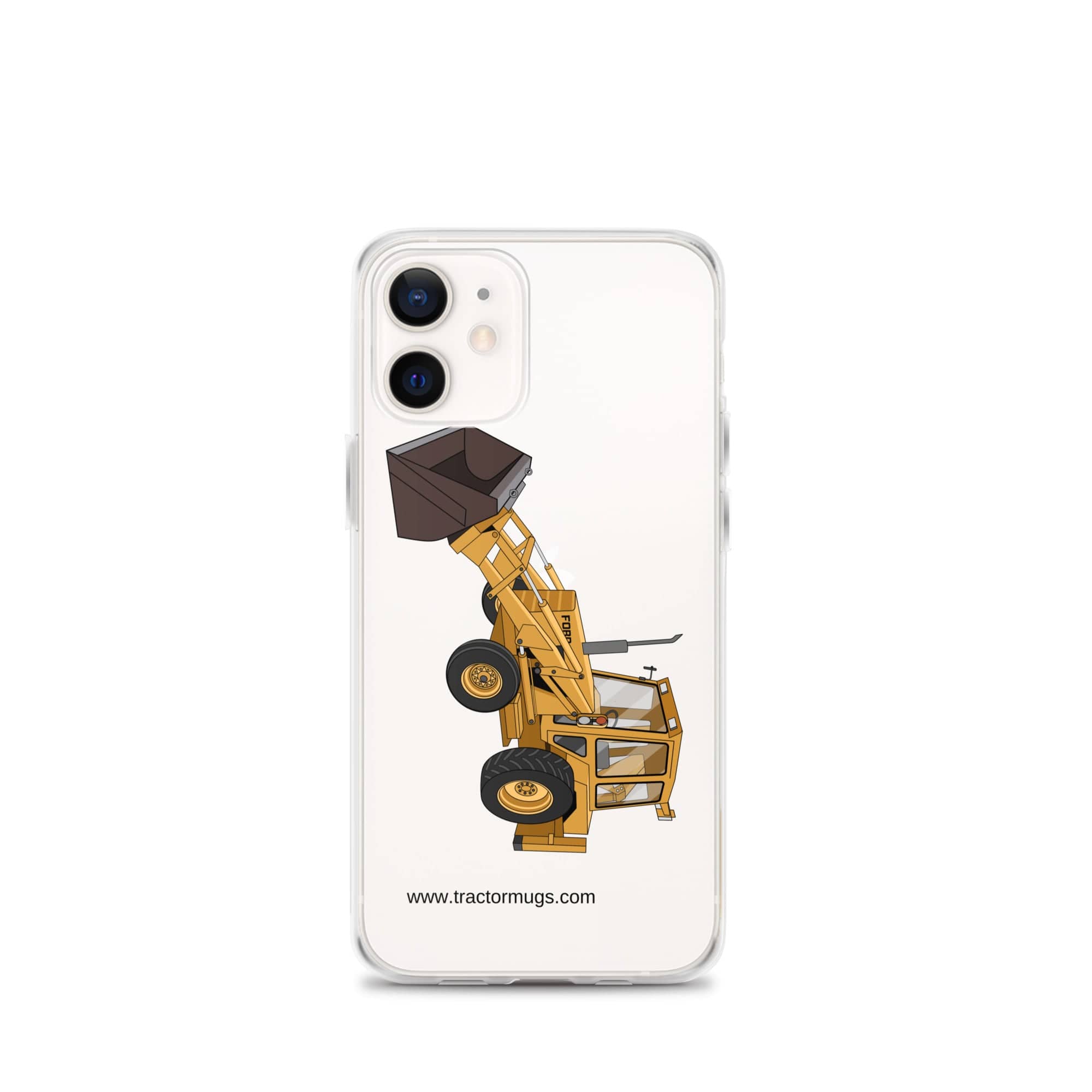 The Tractor Mugs Store iPhone 12 mini Ford 550 Backhoe | Clear Case for iPhone® Quality Farmers Merch