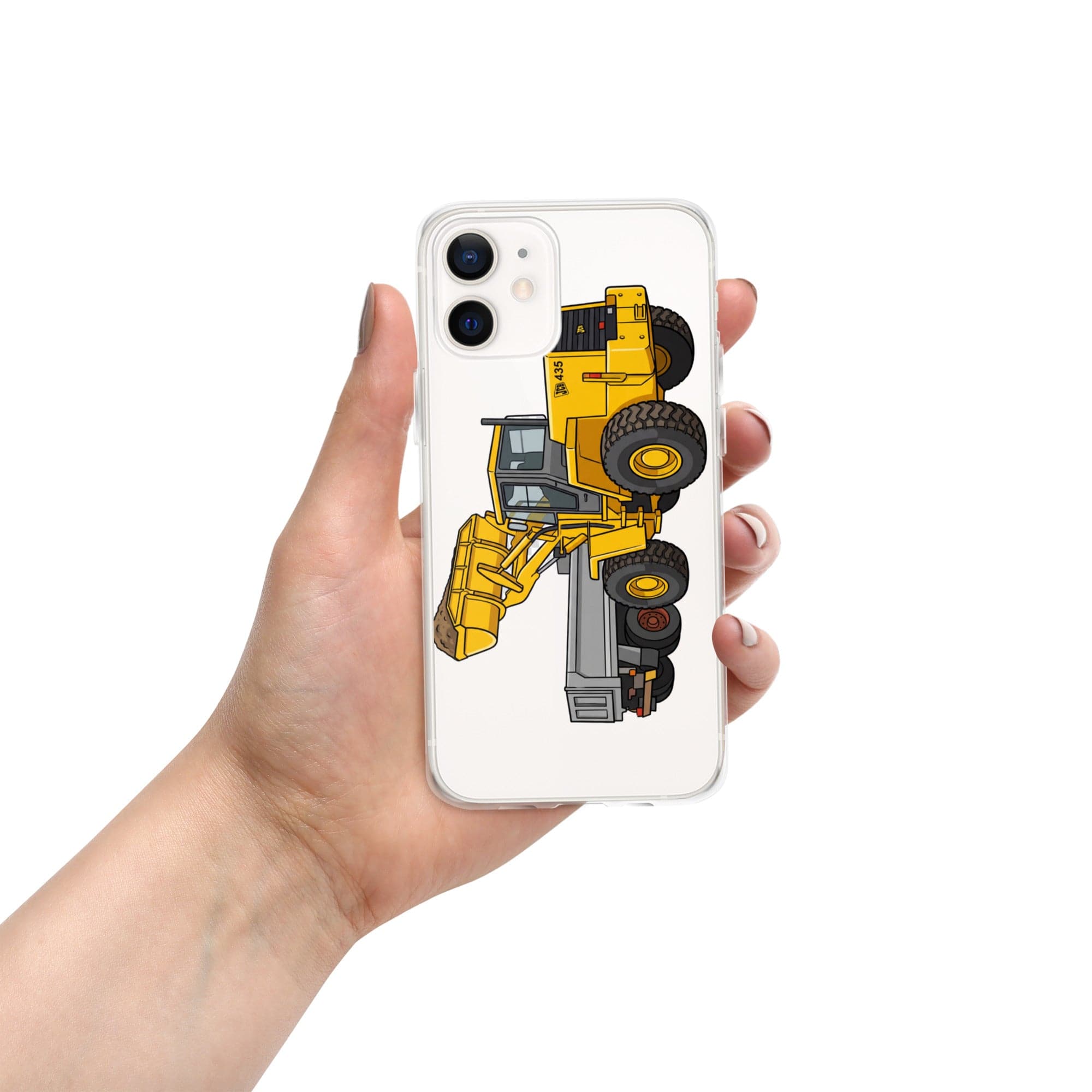 The Tractor Mugs Store iPhone 12 mini JCB 435 Loader | Clear Case for iPhone® Quality Farmers Merch