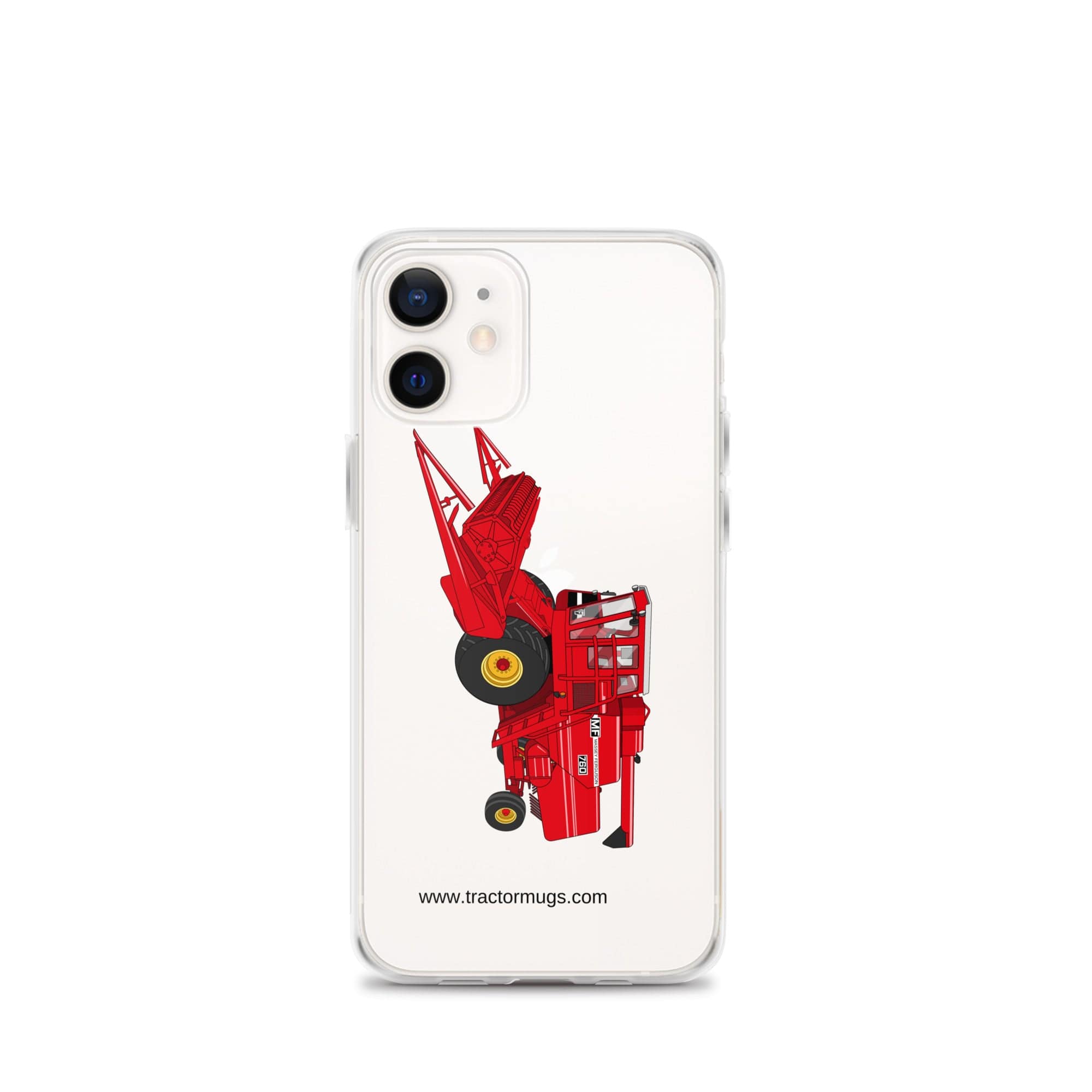 The Tractor Mugs Store iPhone 12 mini Massey 760 Combine Harvester | Clear Case for iPhone® Quality Farmers Merch