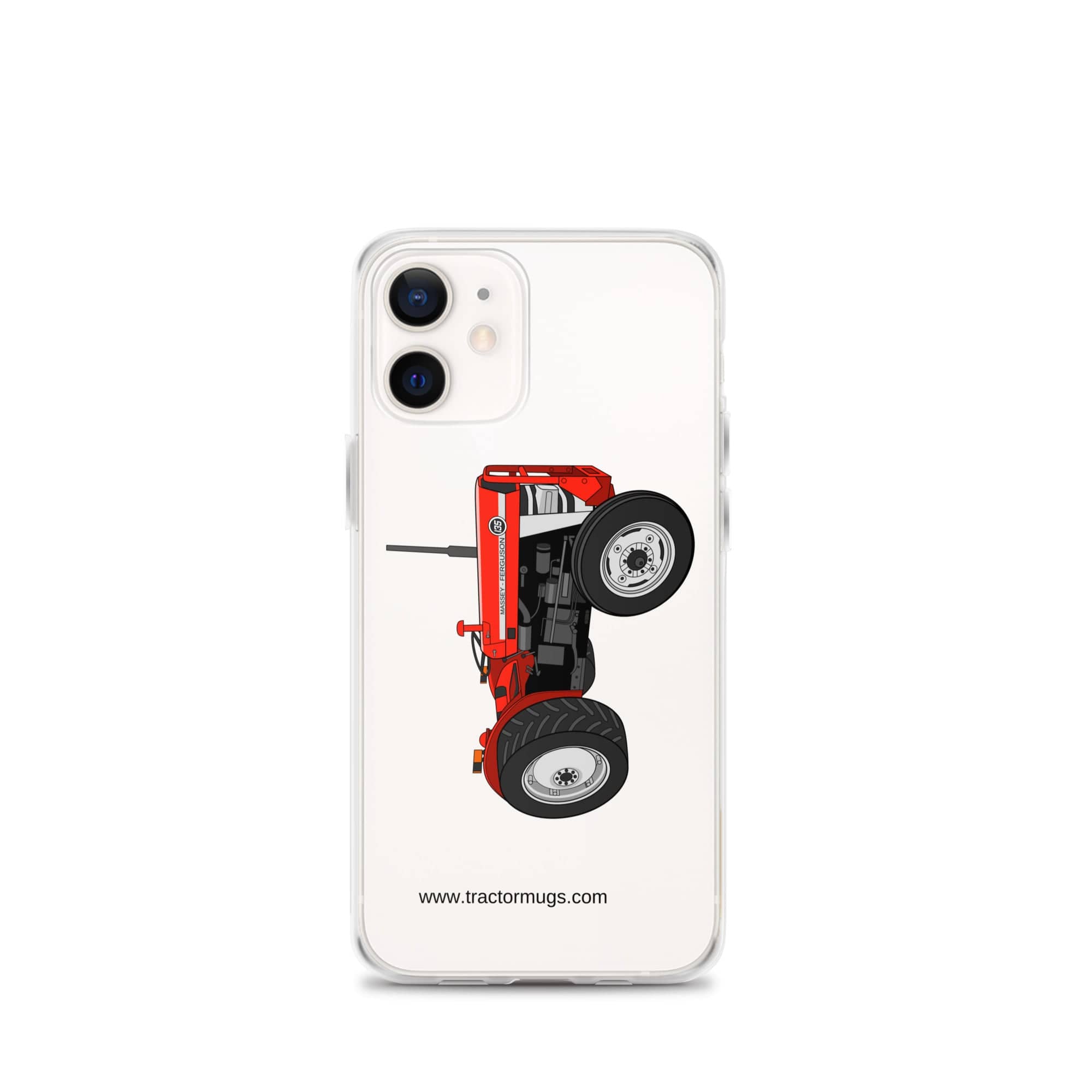 The Tractor Mugs Store iPhone 12 mini Massey Ferguson 135 with cab | Clear Case for iPhone® Quality Farmers Merch