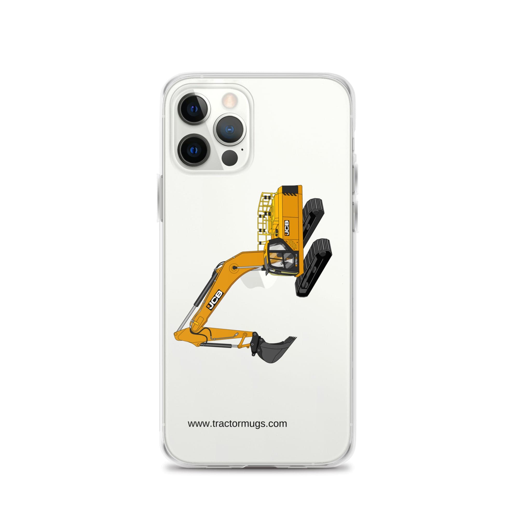 The Tractor Mugs Store iPhone 12 Pro JCB 370 LC | Clear Case for iPhone® Quality Farmers Merch