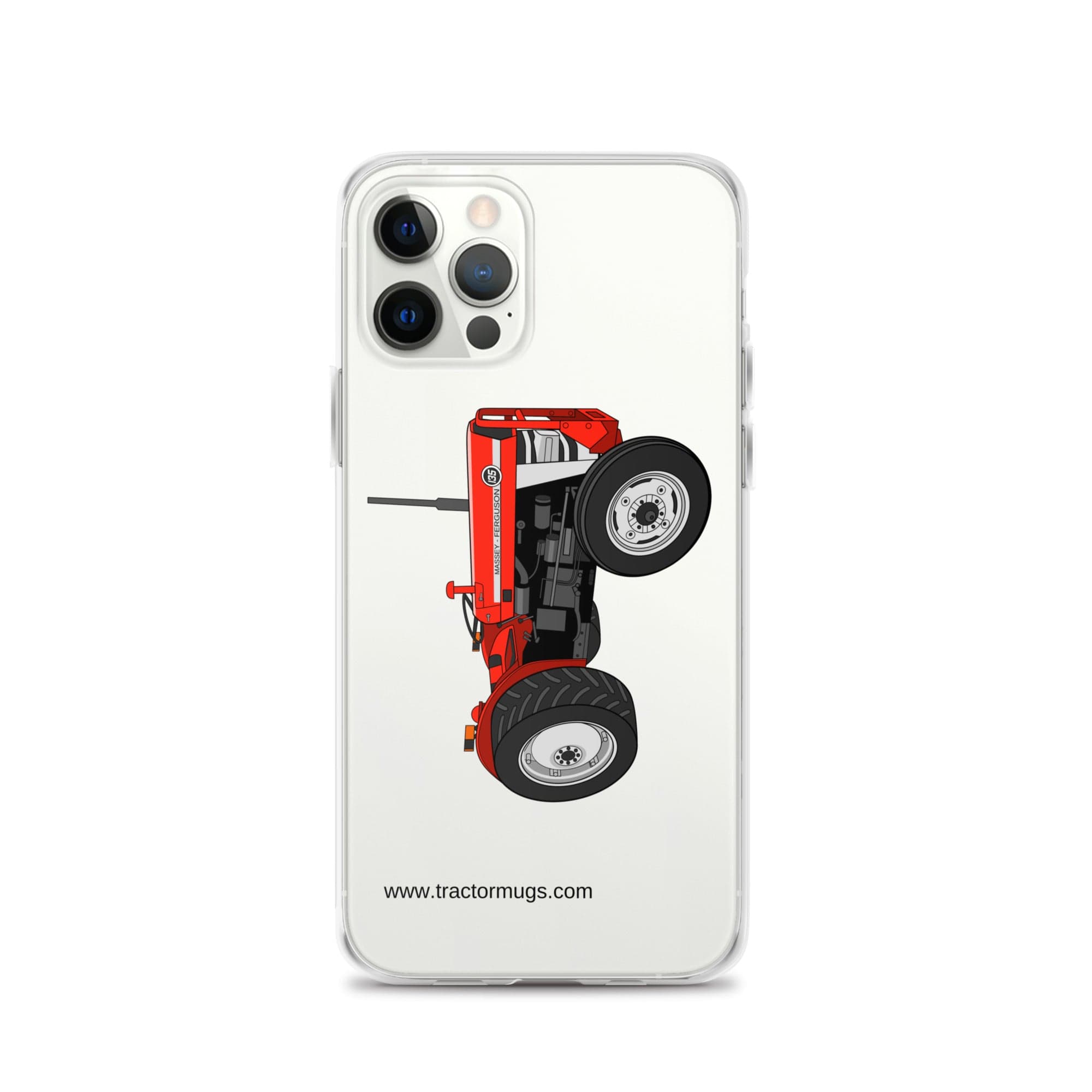 The Tractor Mugs Store iPhone 12 Pro Massey Ferguson 135 | Clear Case for iPhone® Quality Farmers Merch