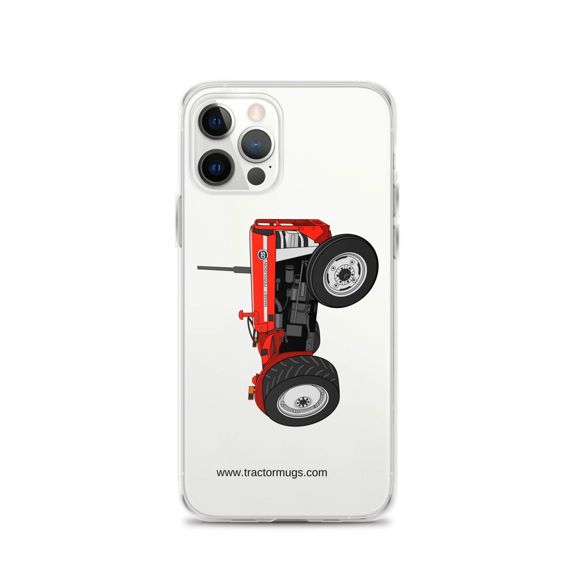 The Tractor Mugs Store iPhone 12 Pro Massey Ferguson 135 with cab | Clear Case for iPhone® Quality Farmers Merch