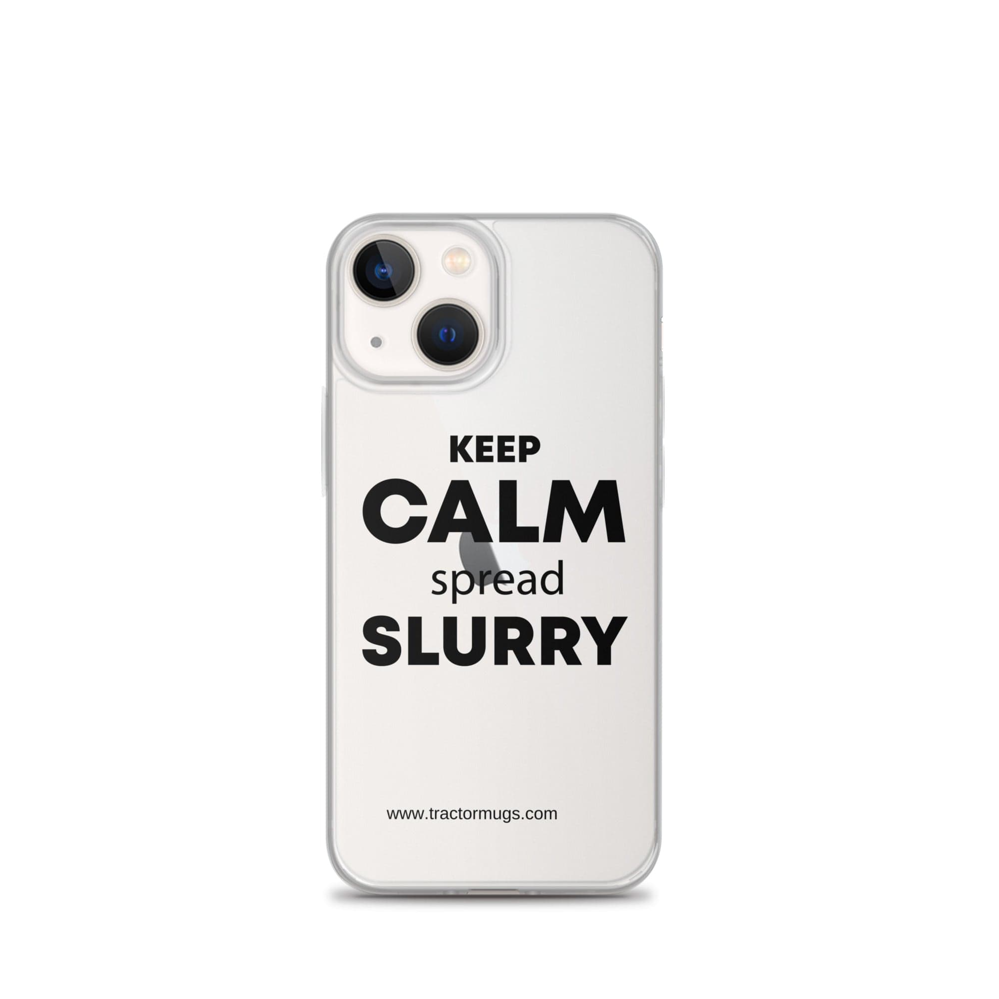 The Tractor Mugs Store iPhone 13 mini KEEP CALM spread SLURRY | Clear Case for iPhone® Quality Farmers Merch