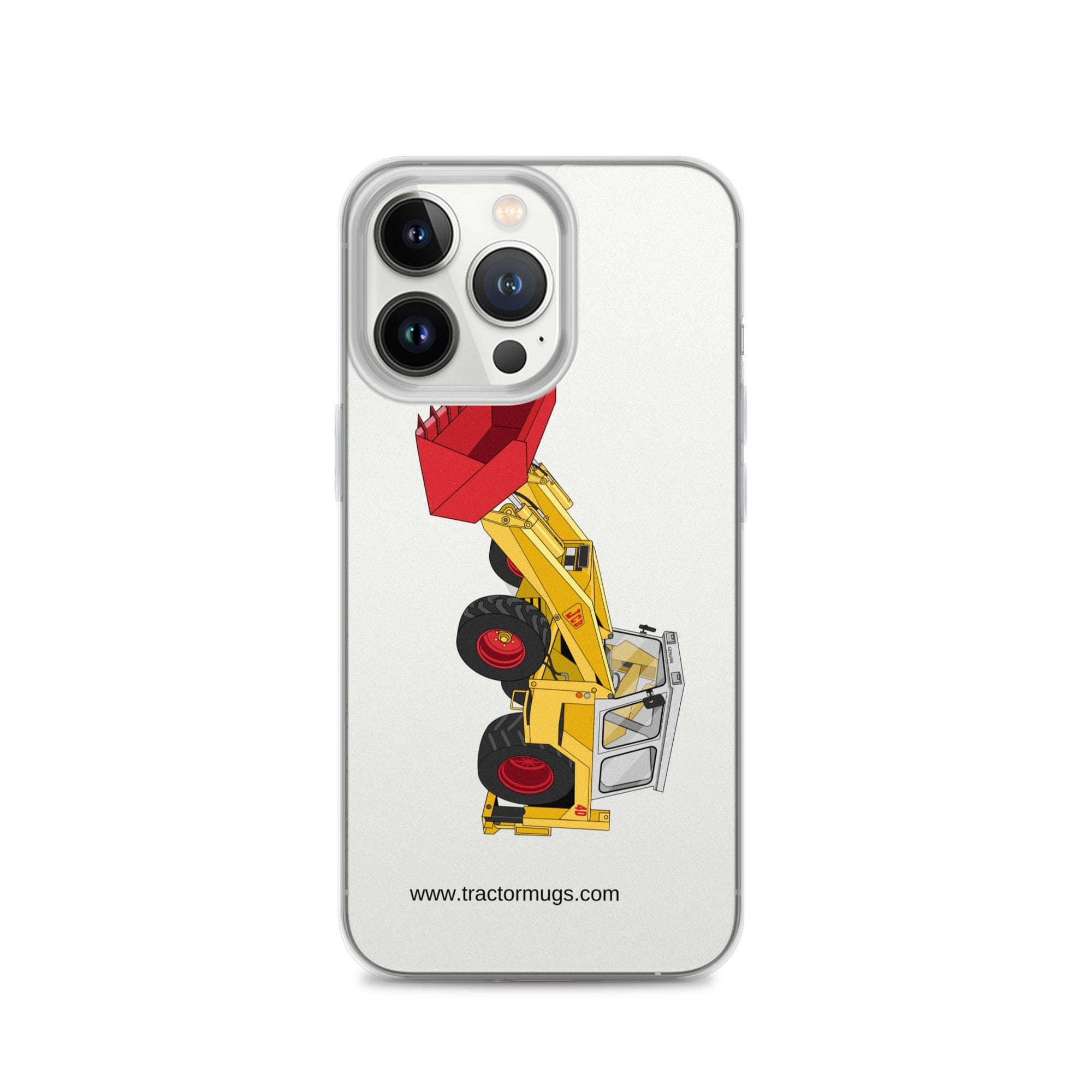 The Tractor Mugs Store iPhone 13 Pro JCB 4D Backhoe | Clear Case for iPhone® Quality Farmers Merch