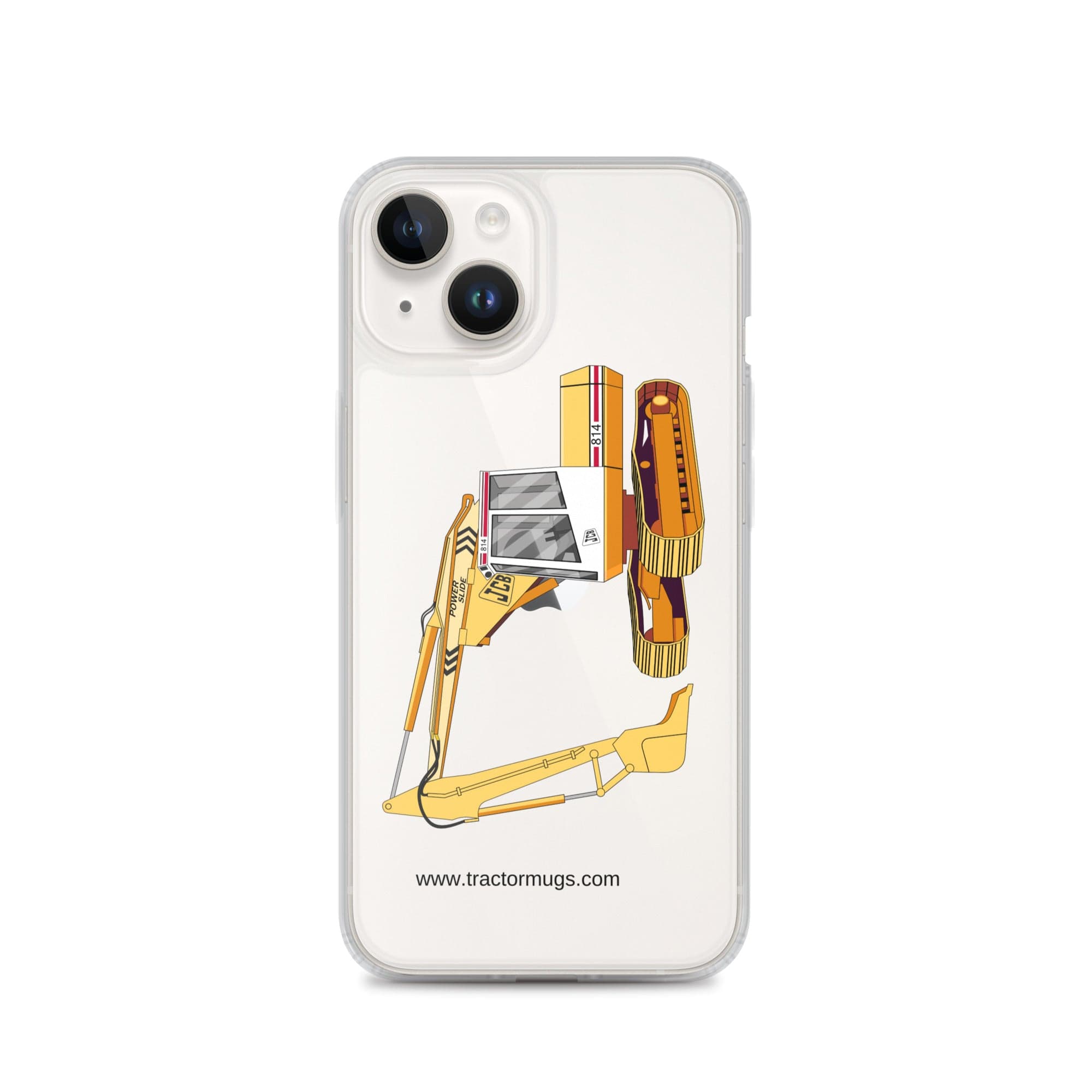 The Tractor Mugs Store iPhone 14 JCB 814 Super | Clear Case for iPhone® Quality Farmers Merch