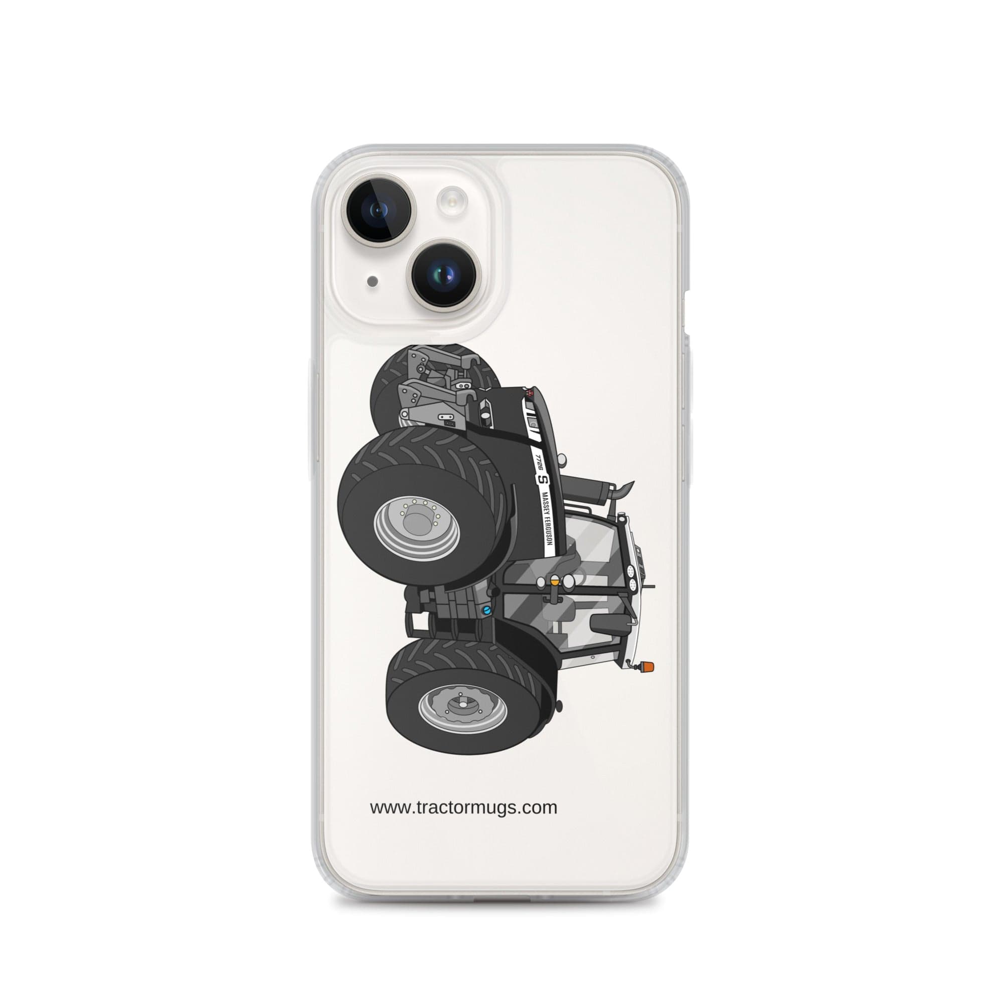 The Tractor Mugs Store iPhone 14 Massey Ferguson 7726S Black Beauty | Clear Case for iPhone® Quality Farmers Merch