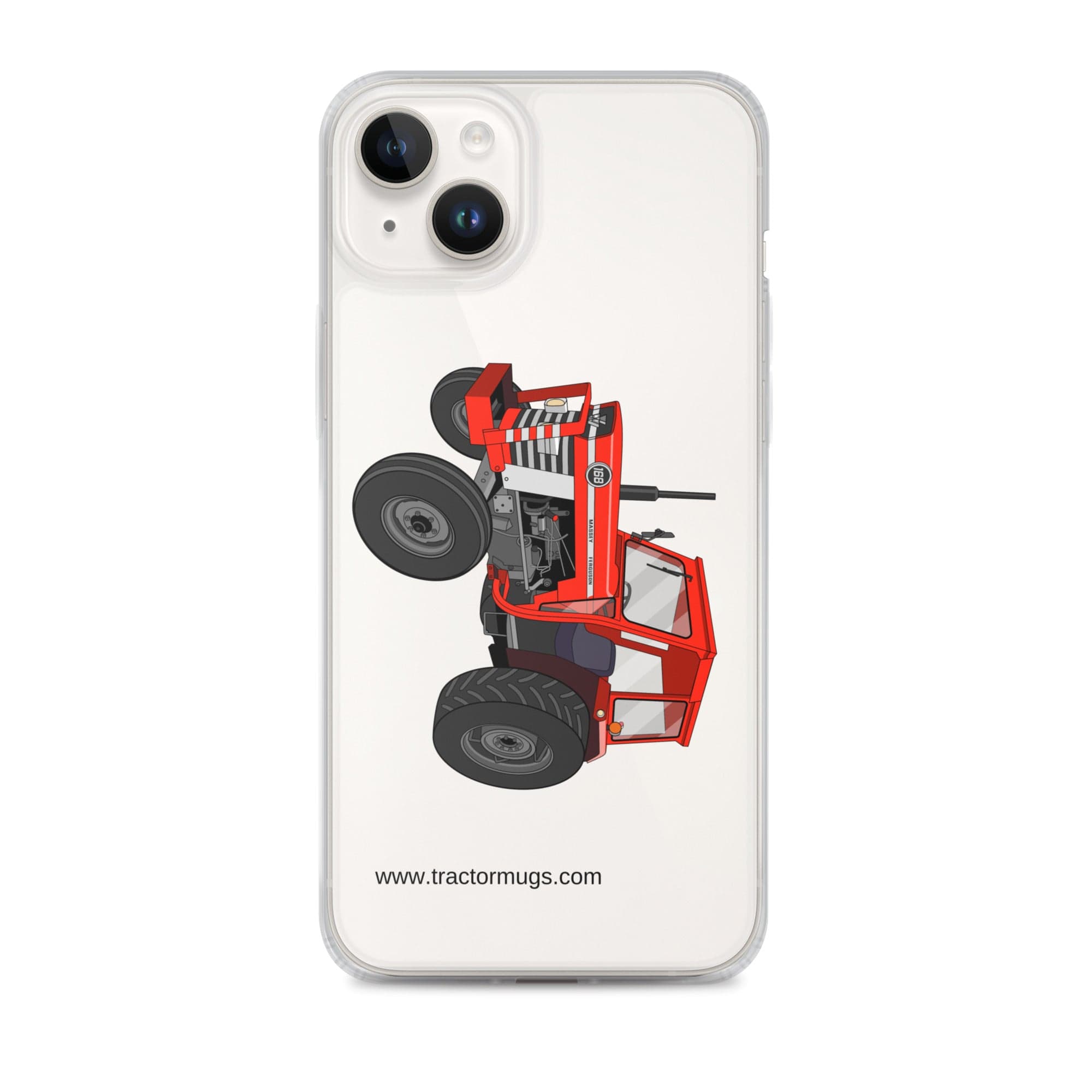 The Tractor Mugs Store iPhone 14 Plus Massey Ferguson 168 | Clear Case for iPhone® Quality Farmers Merch