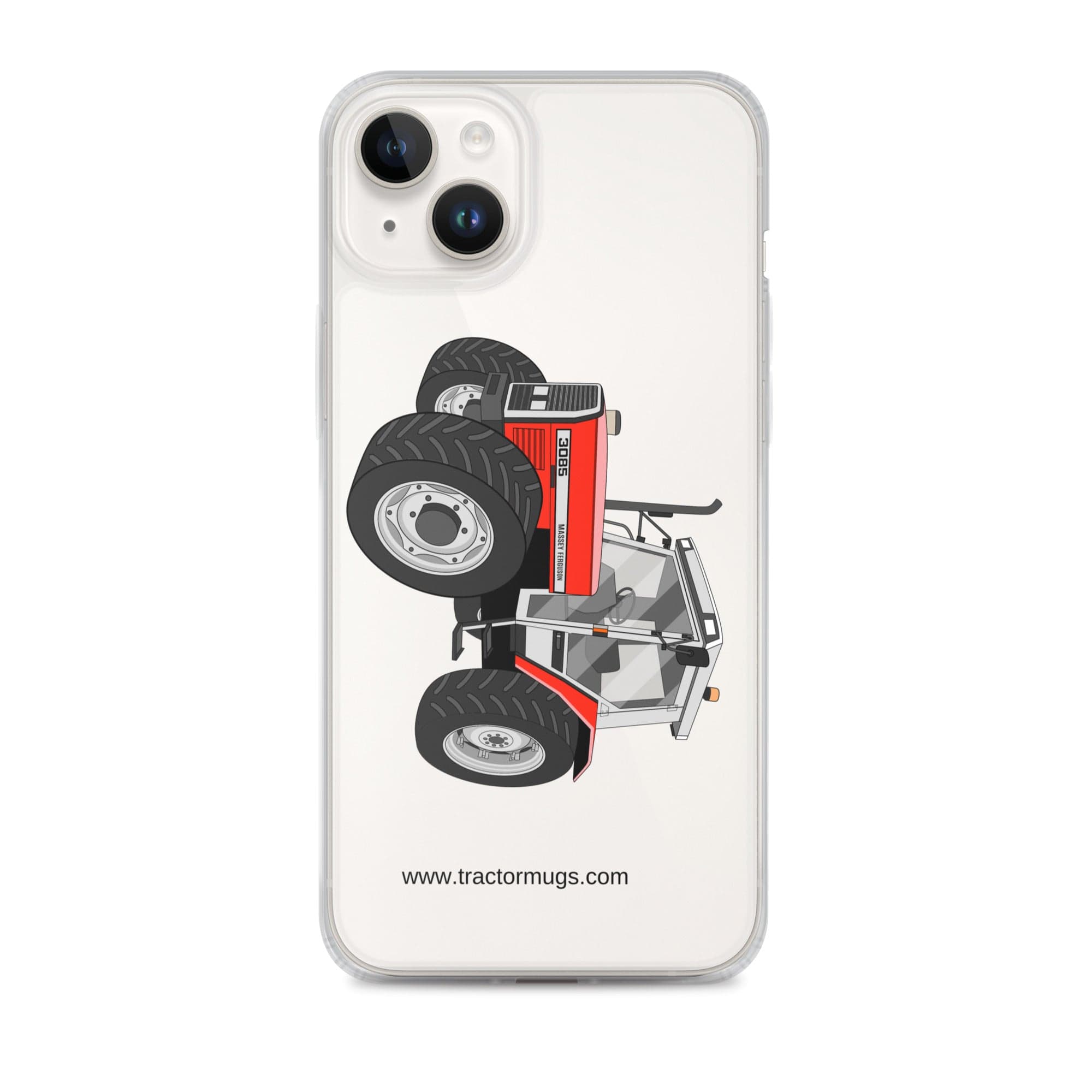 The Tractor Mugs Store iPhone 14 Plus Massey Ferguson 3085 | Clear Case for iPhone® Quality Farmers Merch