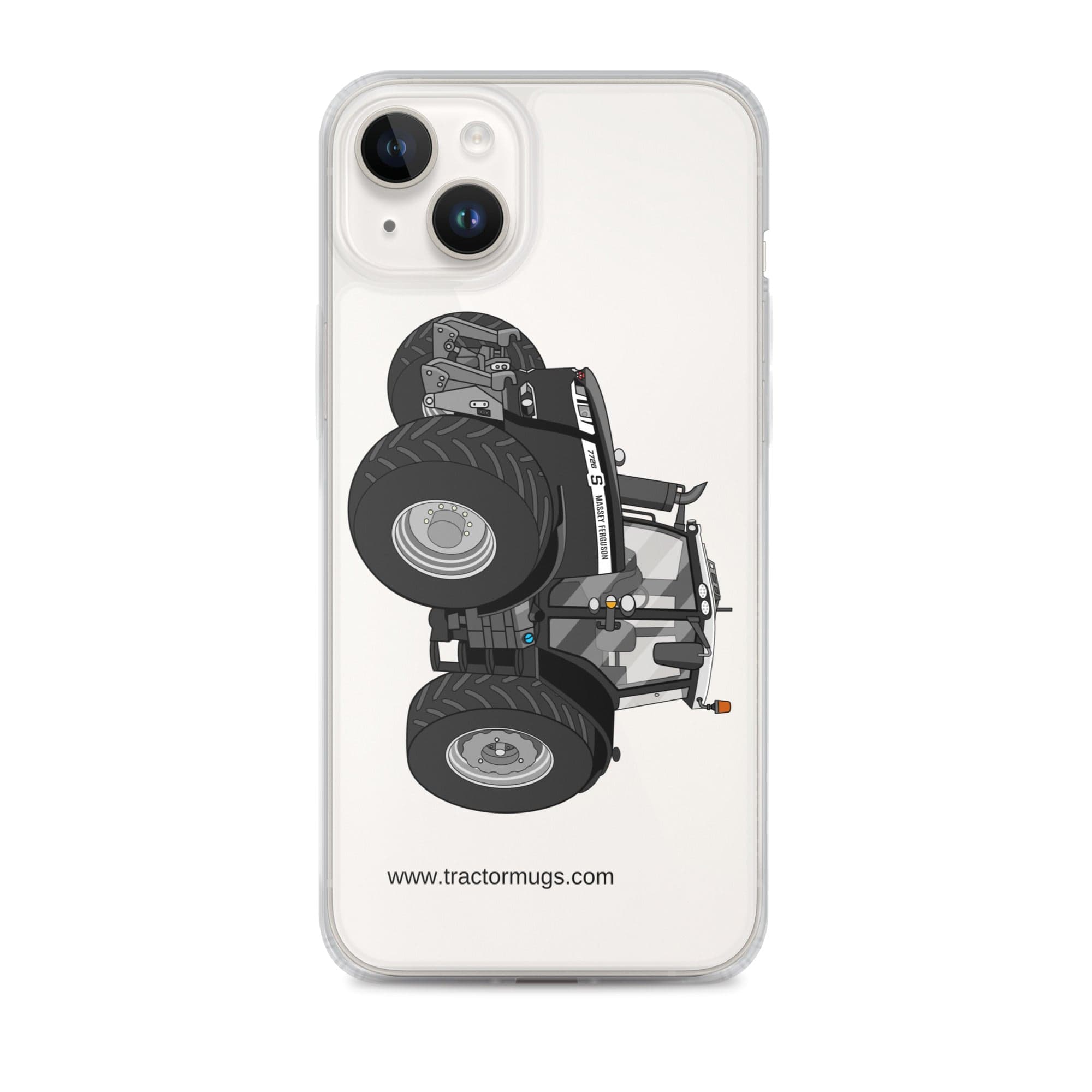 The Tractor Mugs Store iPhone 14 Plus Massey Ferguson 7726S Black Beauty | Clear Case for iPhone® Quality Farmers Merch