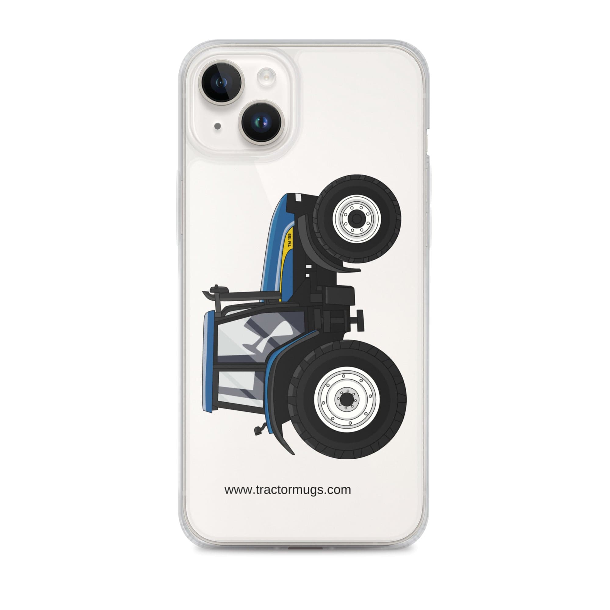The Tractor Mugs Store iPhone 14 Plus New Holland TM 155 | Clear Case for iPhone® Quality Farmers Merch