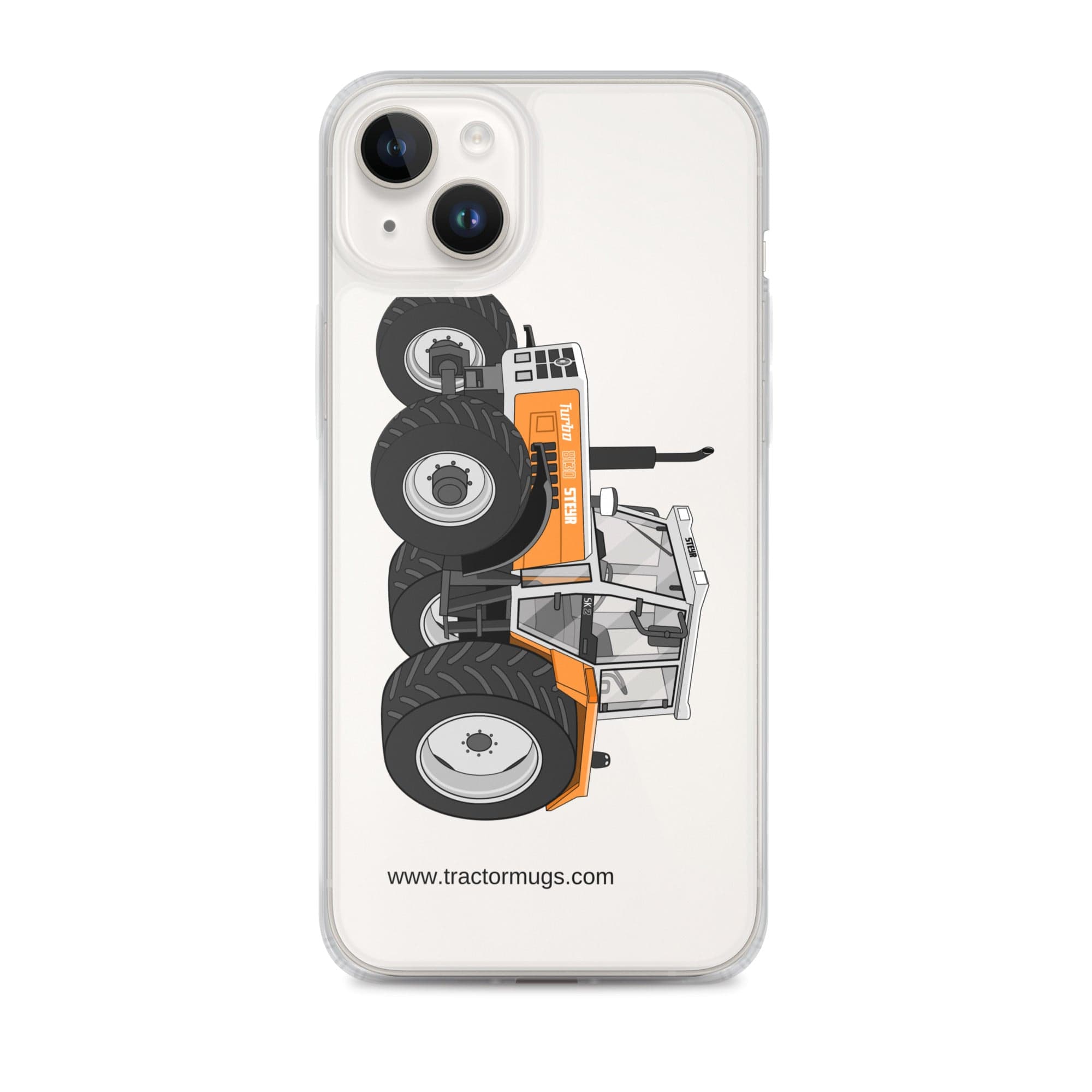 The Tractor Mugs Store iPhone 14 Plus Steyr SK 8130 Kommunal | Clear Case for iPhone® Quality Farmers Merch