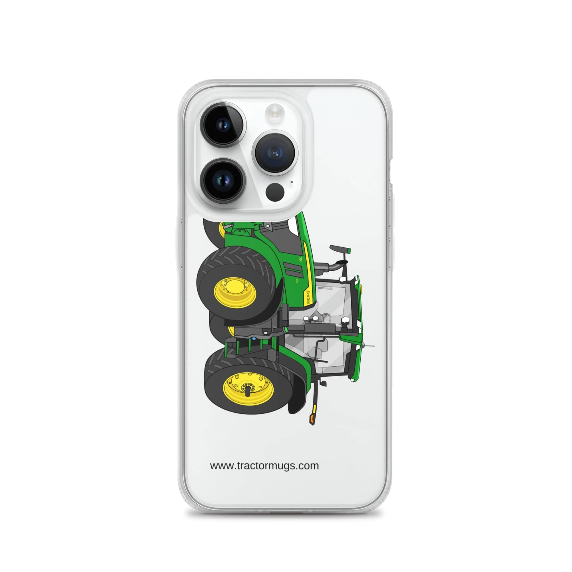 The Tractor Mugs Store iPhone 14 Pro John Deere 7R 350 Aut Power | Clear Case for iPhone® Quality Farmers Merch