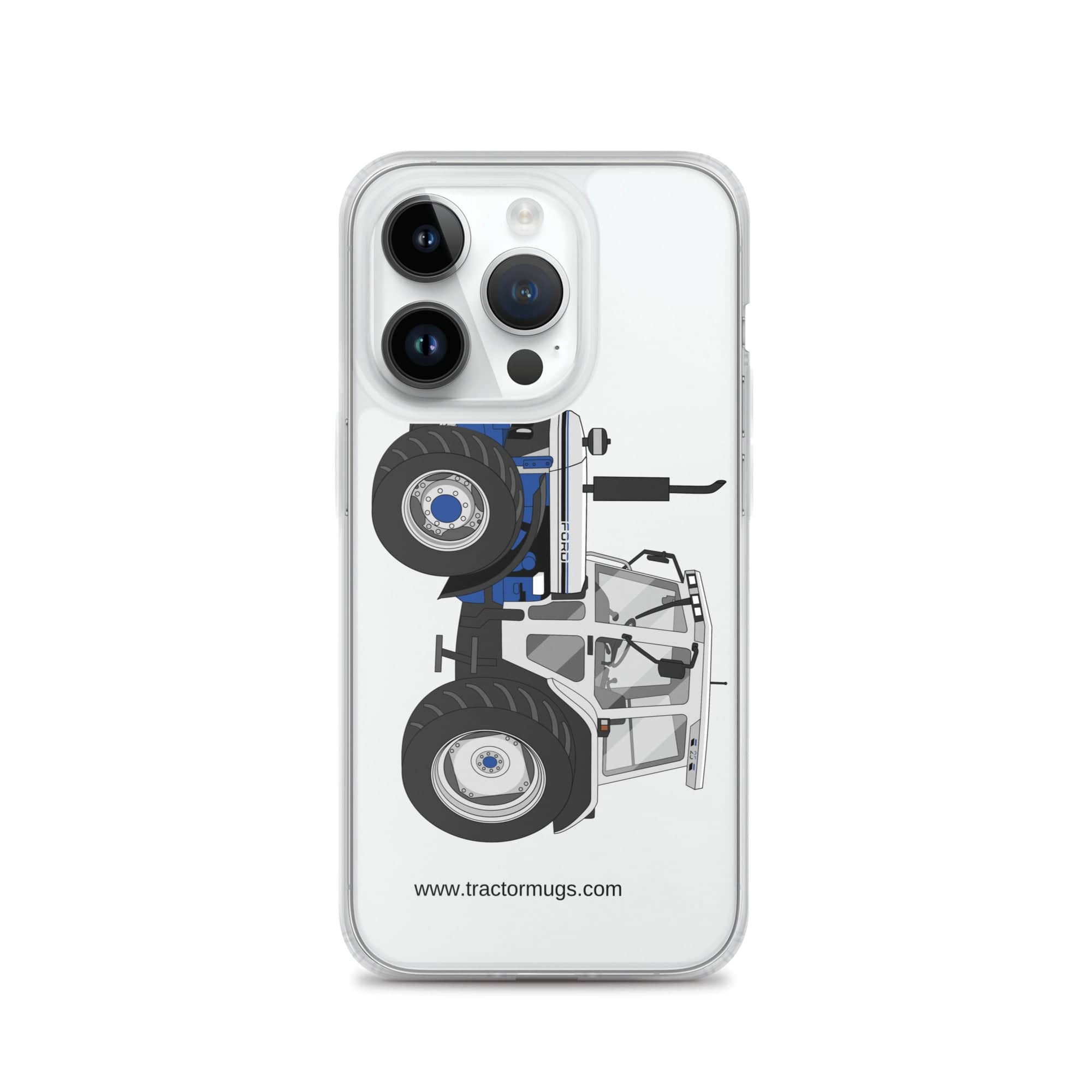 The Tractor Mugs Store iPhone 14 Pro Jubilee Edition Silver Tractor | Clear Case for iPhone® Quality Farmers Merch