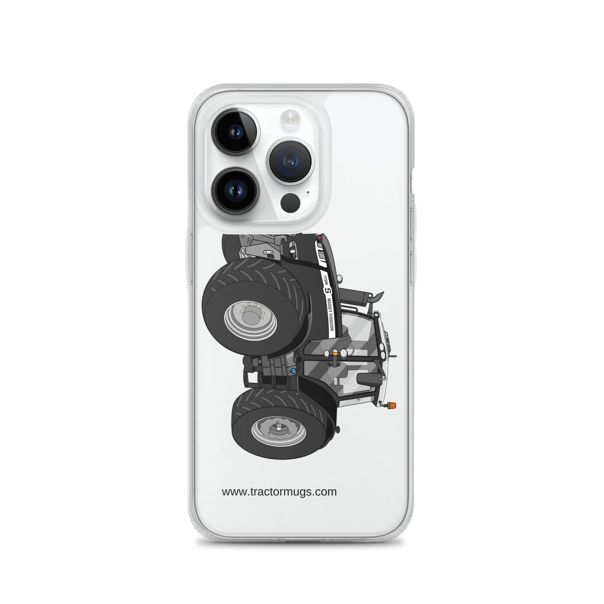 The Tractor Mugs Store iPhone 14 Pro Massey Ferguson 7726S Black Beauty | Clear Case for iPhone® Quality Farmers Merch