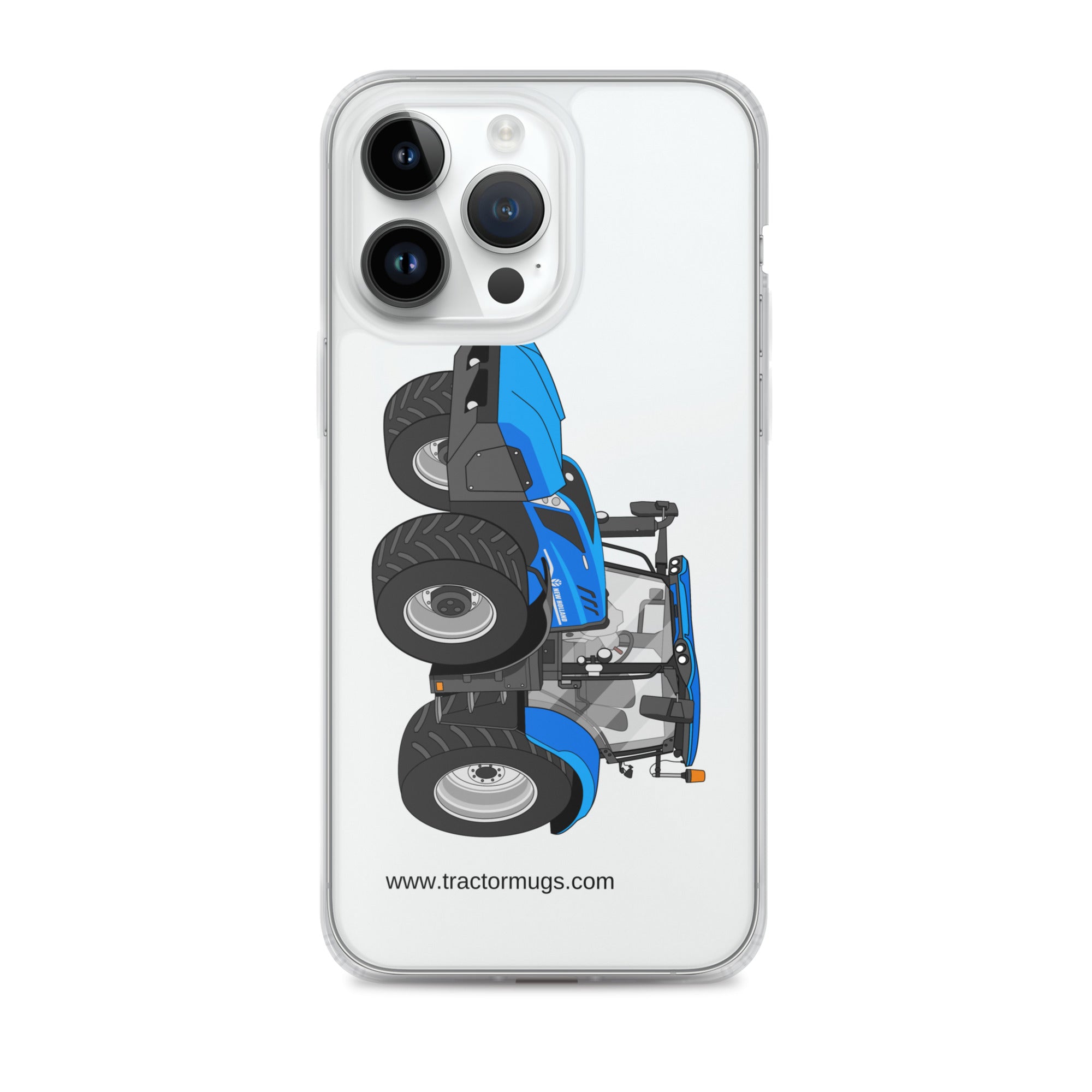 The Tractor Mugs Store iPhone 14 Pro Max New Holland T6 180 Methane | Clear Case for iPhone® Quality Farmers Merch