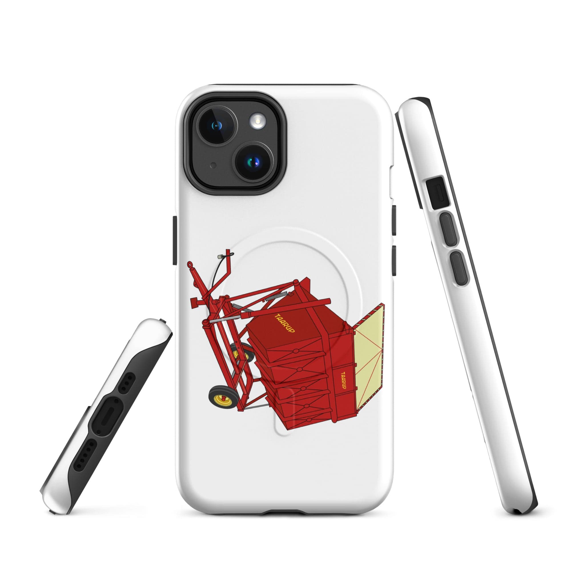 The Tractor Mugs Store iPhone 14 Taarup tipvogn T3 Trailer | MagSafe® tough case for iPhone® Quality Farmers Merch