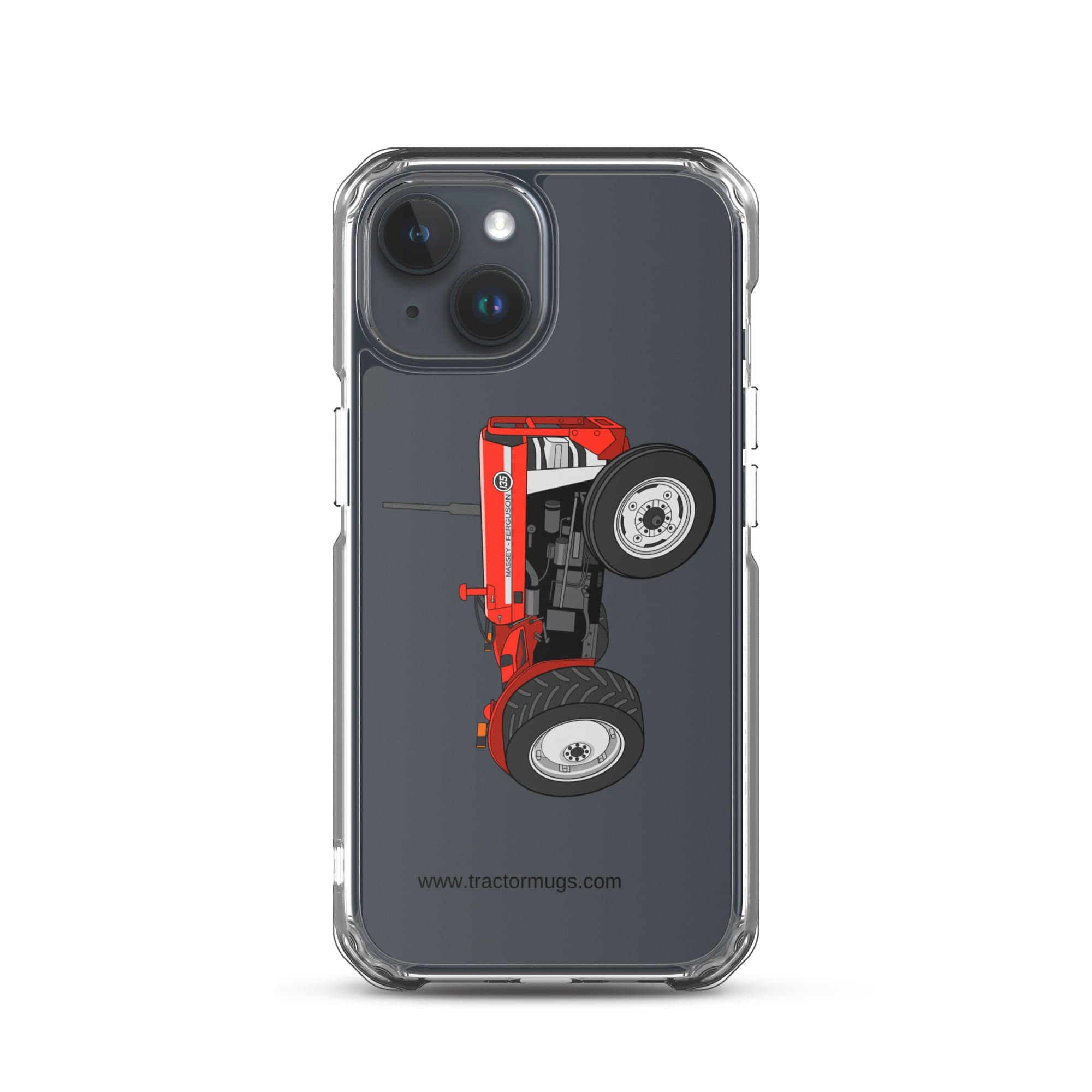 The Tractor Mugs Store iPhone 15 Massey Ferguson 135 with cab | Clear Case for iPhone® Quality Farmers Merch