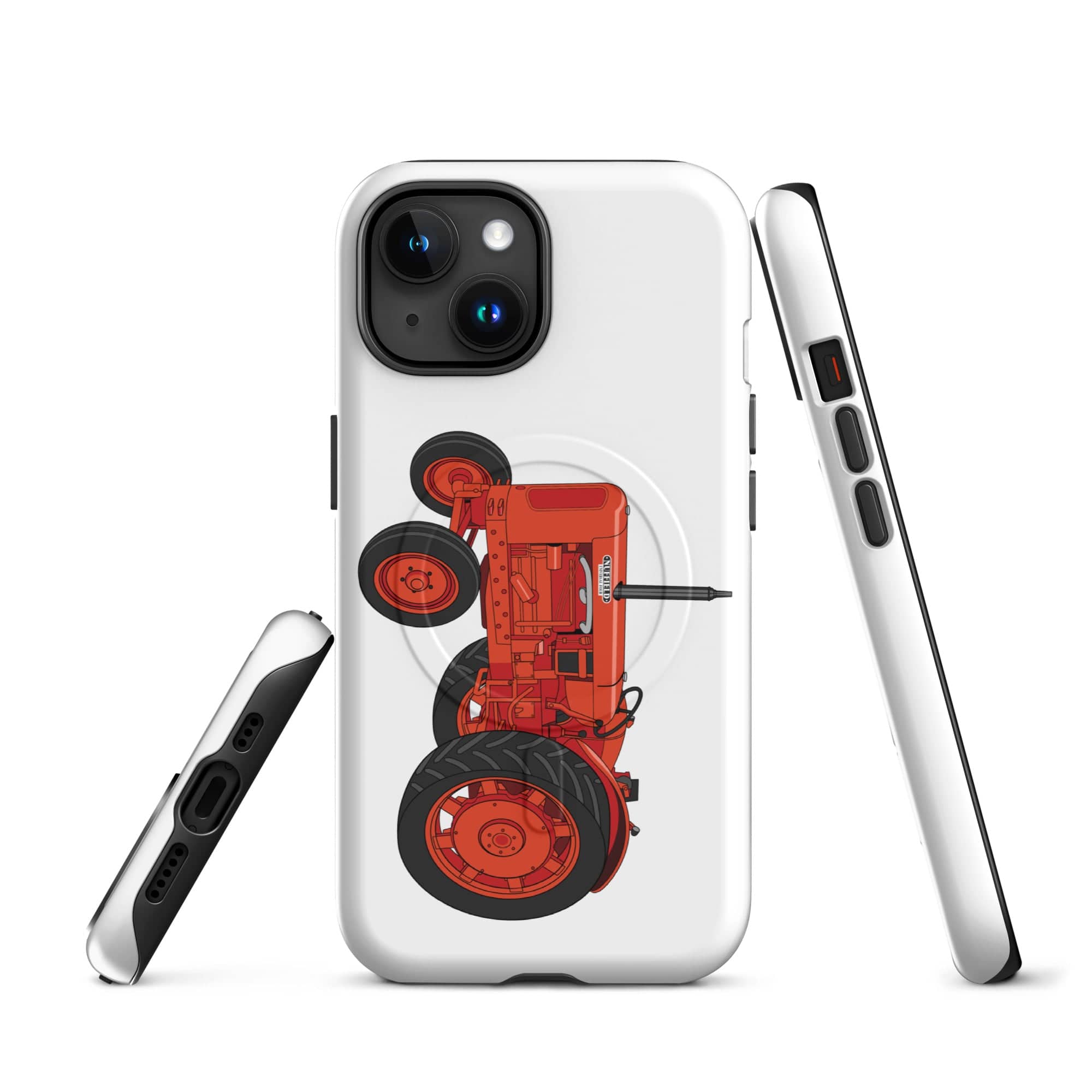 The Tractor Mugs Store iPhone 15 Nuffield Universal 4 | MagSafe® tough case for iPhone® Quality Farmers Merch