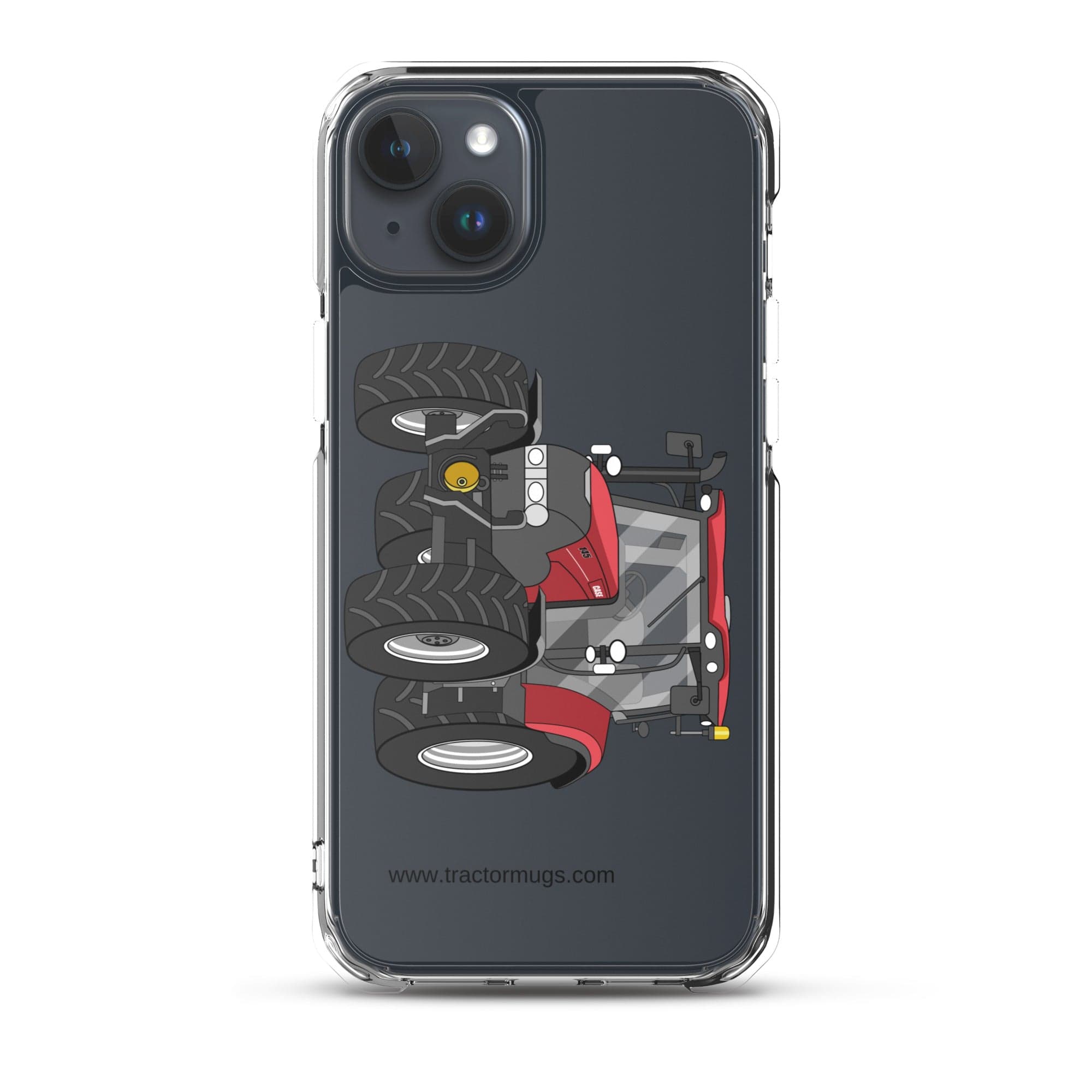 The Tractor Mugs Store iPhone 15 Plus Case IH Maxxum 145 | Clear Case for iPhone® Quality Farmers Merch