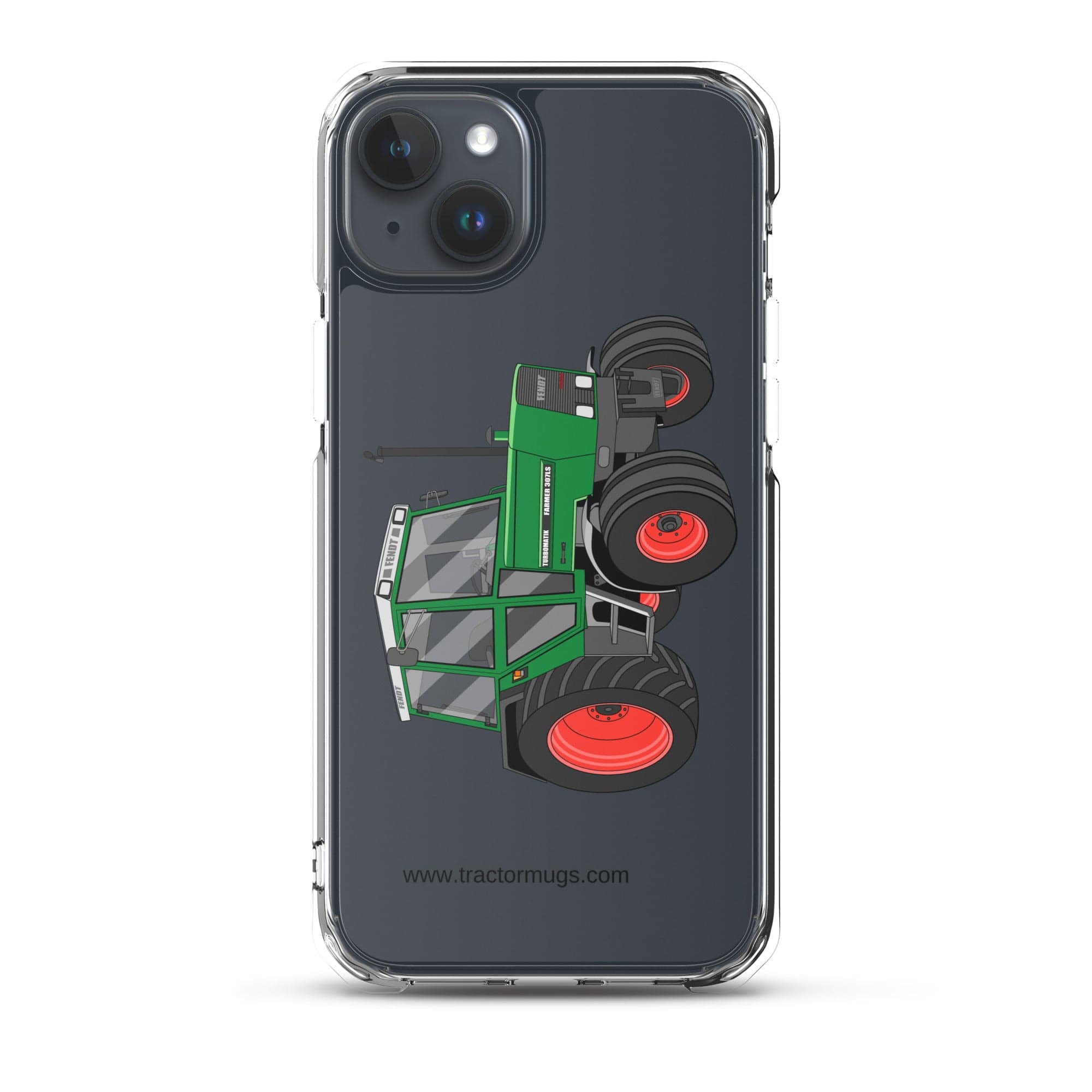 The Tractor Mugs Store iPhone 15 Plus Fendt Farmer TURBOMATIK 307 LSA | Clear Case for iPhone® Quality Farmers Merch