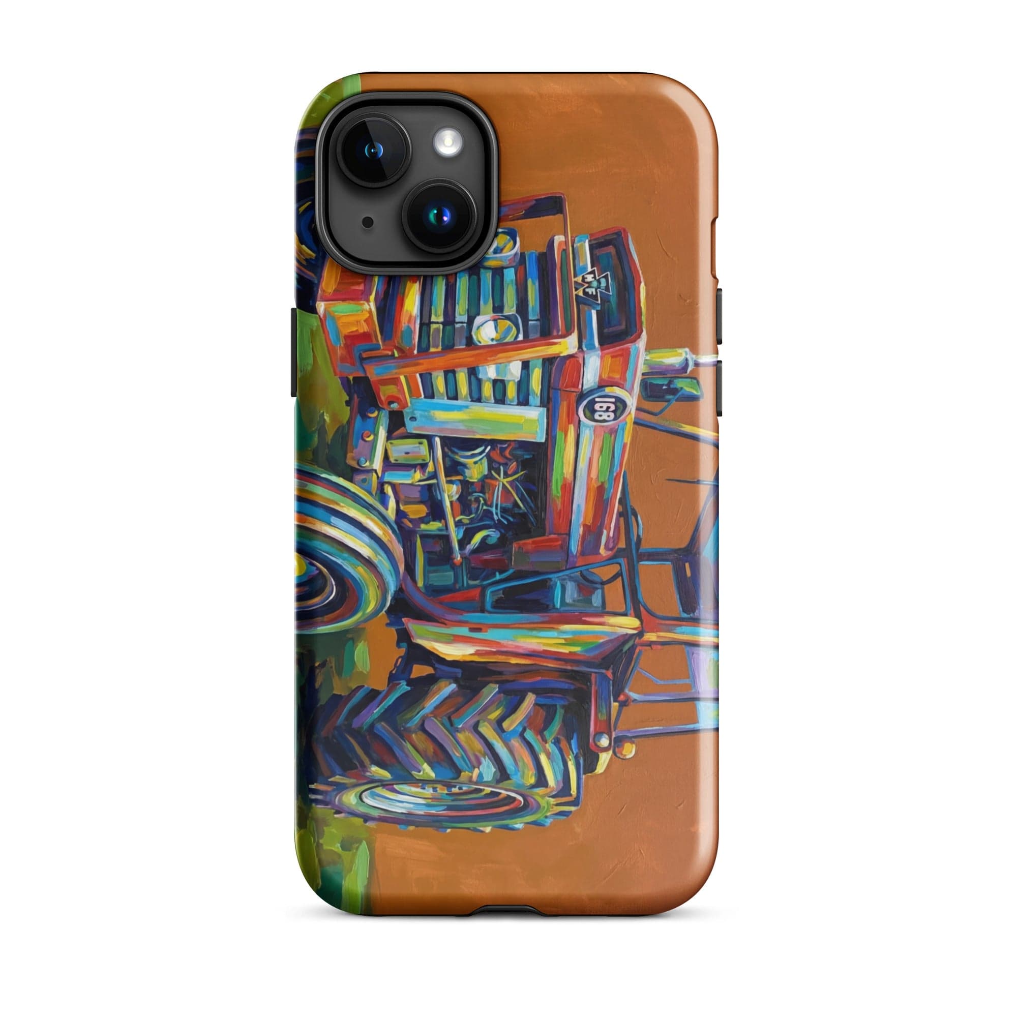 The Tractor Mugs Store iPhone 15 Plus Massey Ferguson 168 | Splash Art Tough Case for iPhone® Quality Farmers Merch