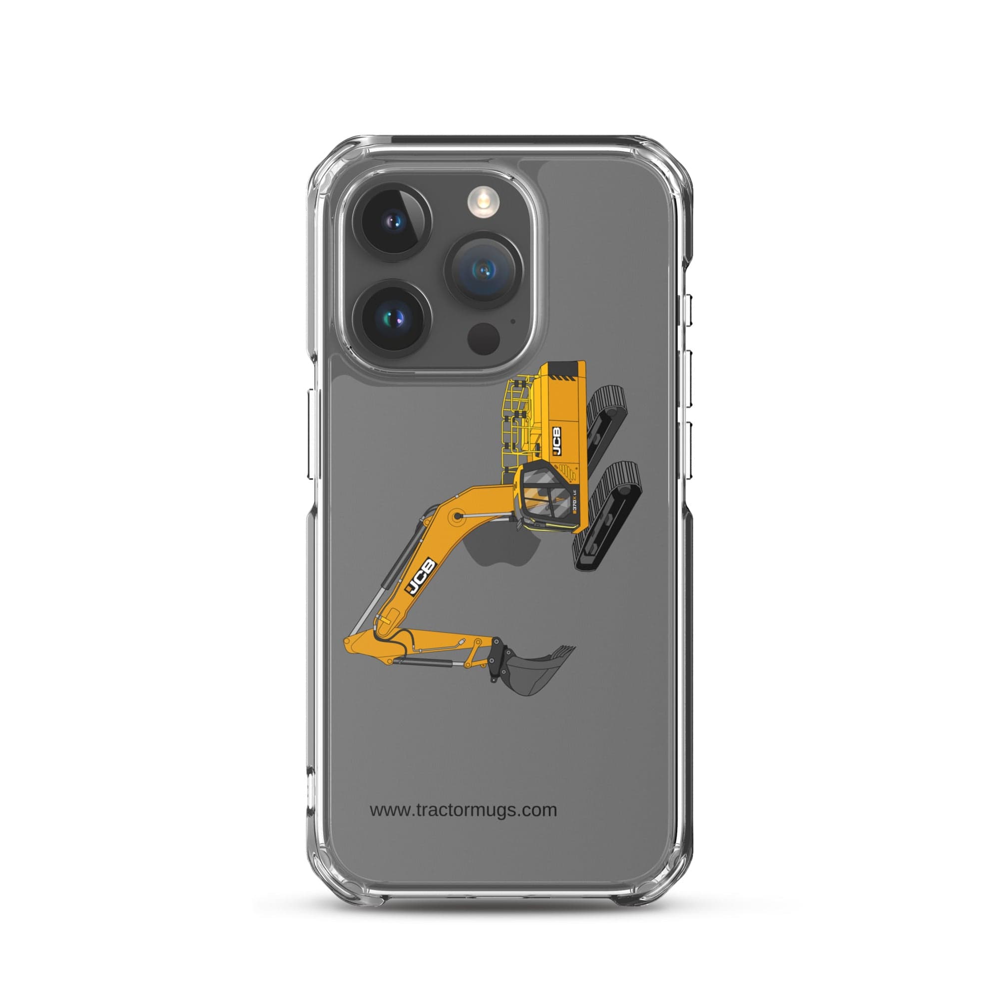 The Tractor Mugs Store iPhone 15 Pro JCB 370 LC | Clear Case for iPhone® Quality Farmers Merch