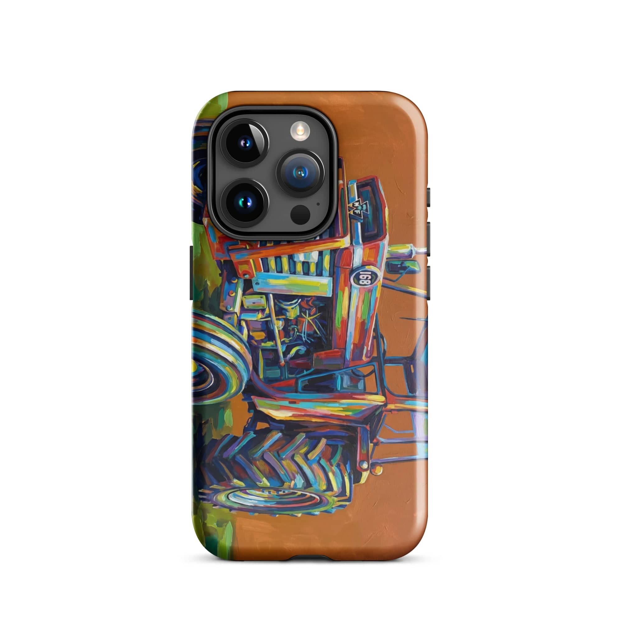 The Tractor Mugs Store iPhone 15 Pro Massey Ferguson 168 | Splash Art Tough Case for iPhone® Quality Farmers Merch
