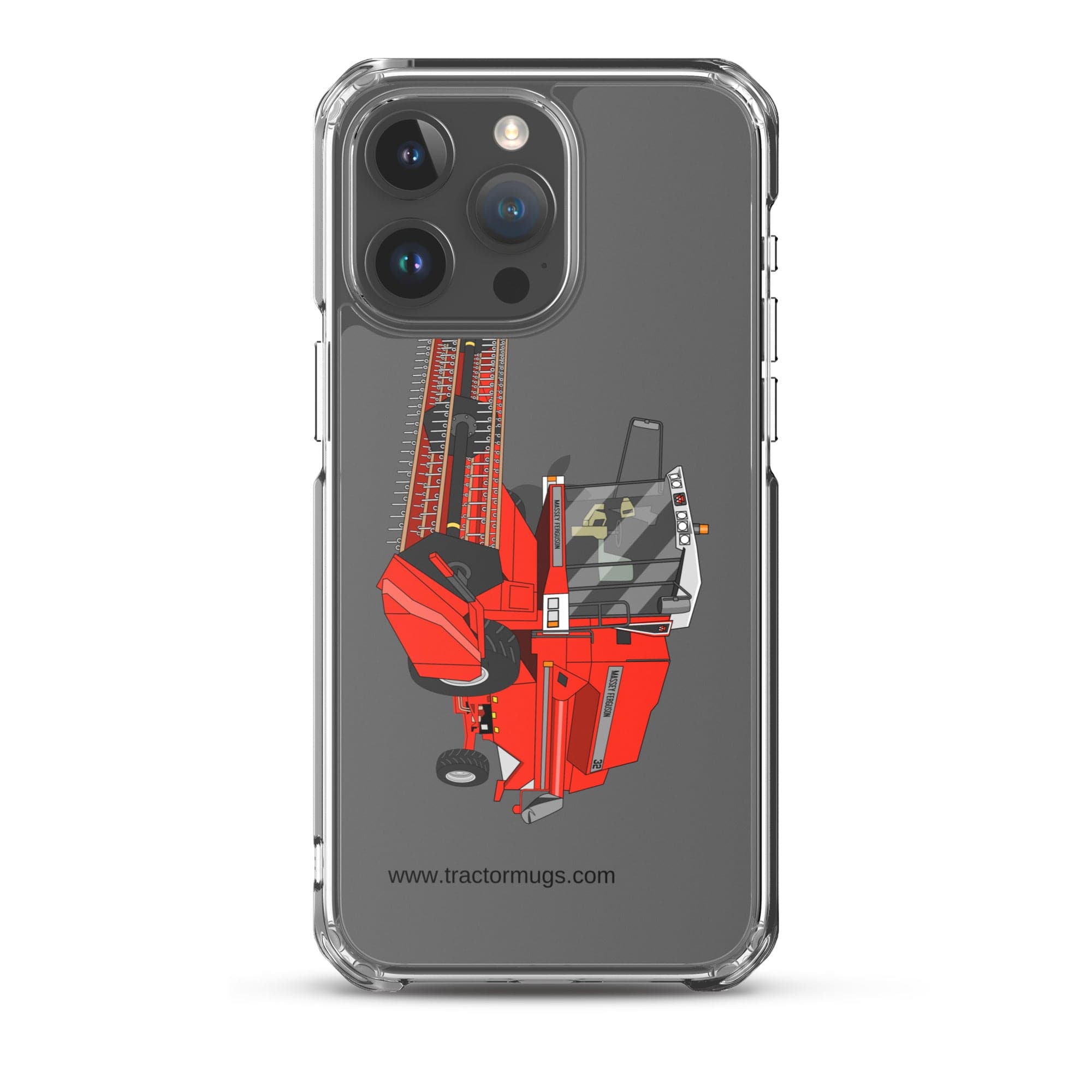 The Tractor Mugs Store iPhone 15 Pro Max 1994 Massey Ferguson 32 Combine Harvester | Clear Case for iPhone® Quality Farmers Merch